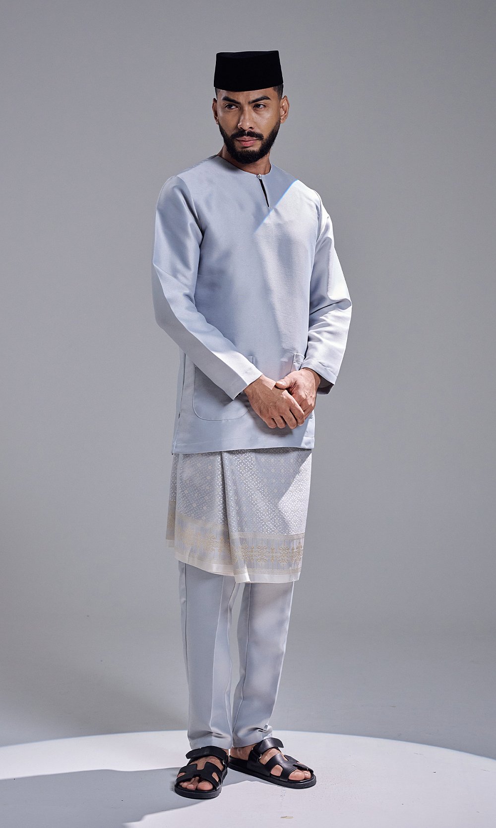AZRAVI BAJU MELAYU - STEEL GREY