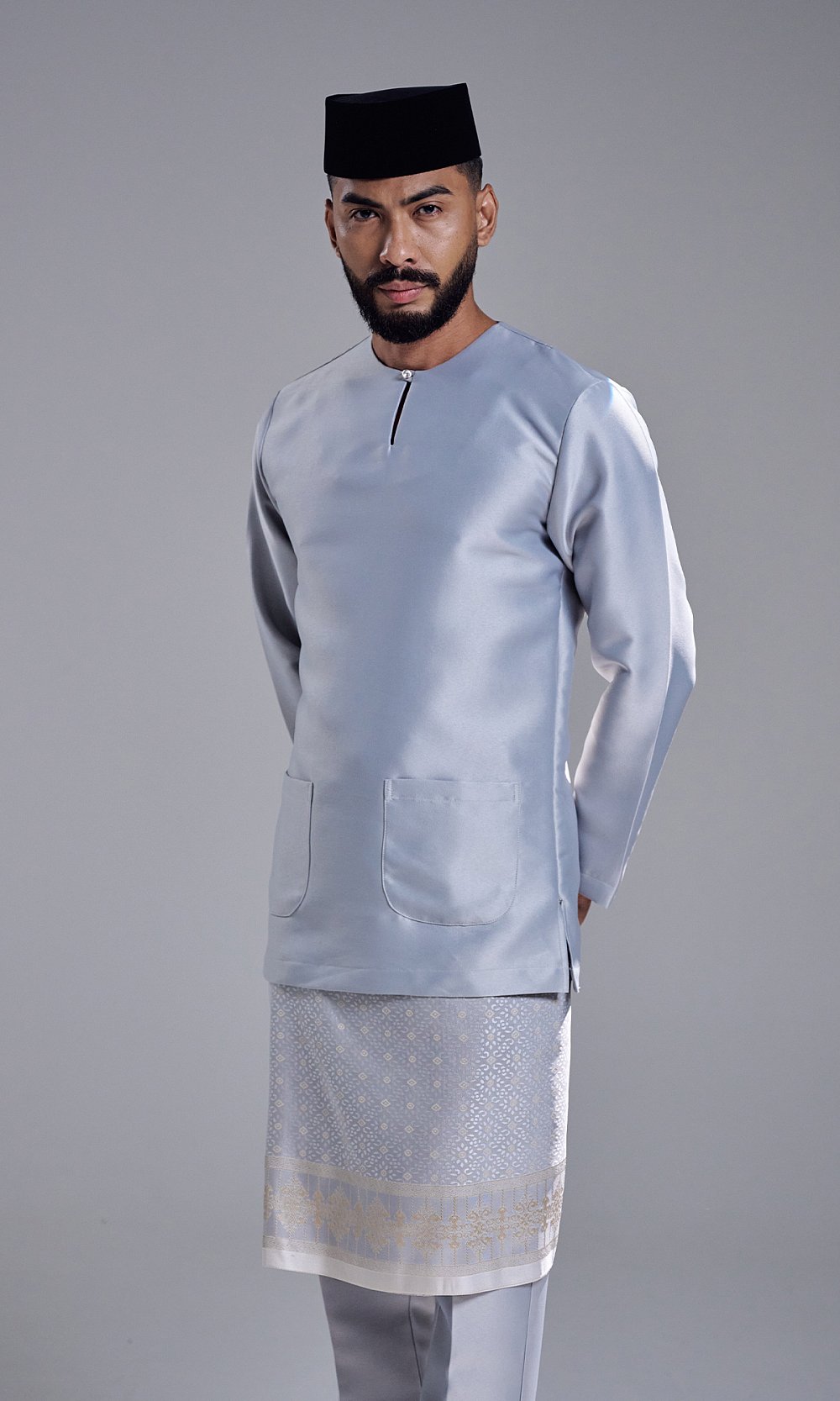 AZRAVI BAJU MELAYU - STEEL GREY