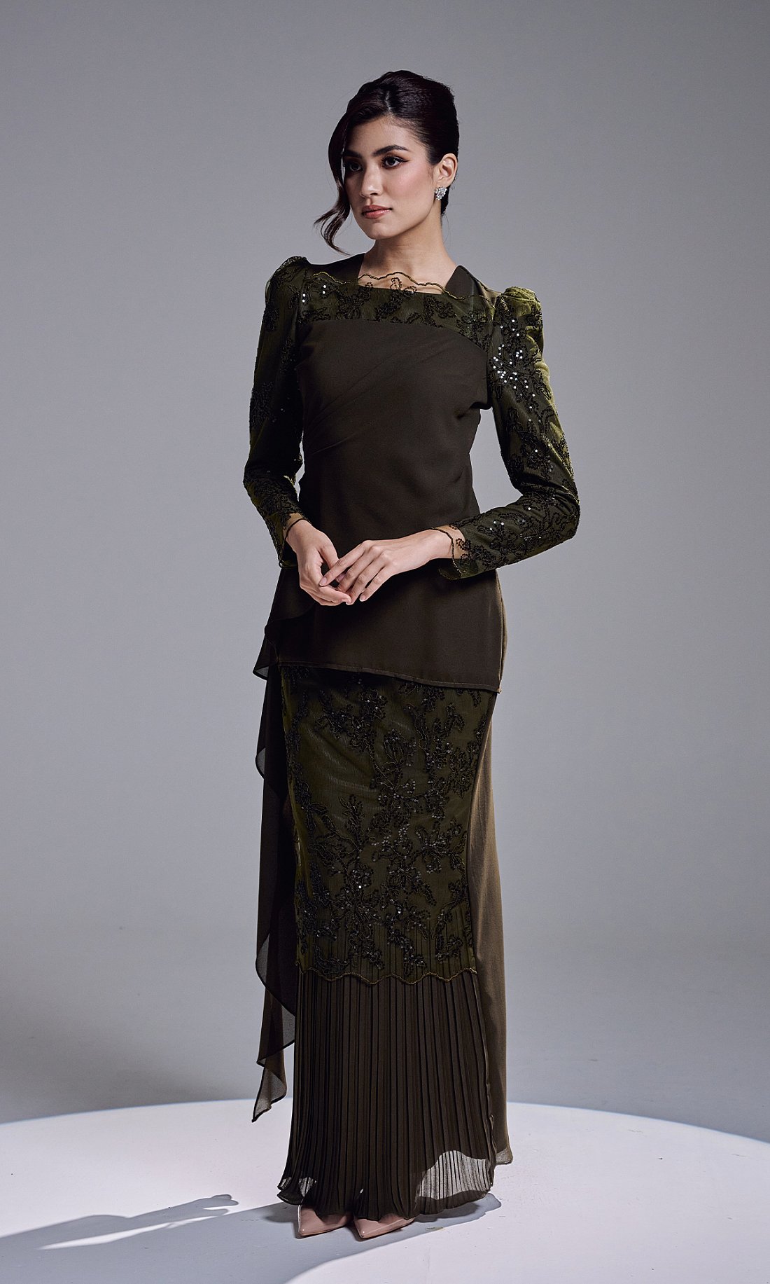 ESKADIA KURUNG - DARK OLIVE