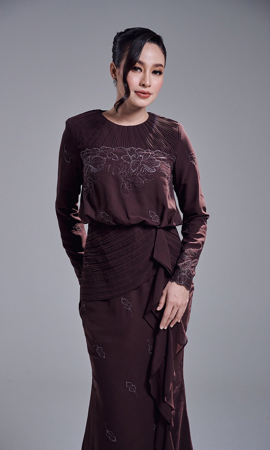 RESTA DRESS - MAHOGANY