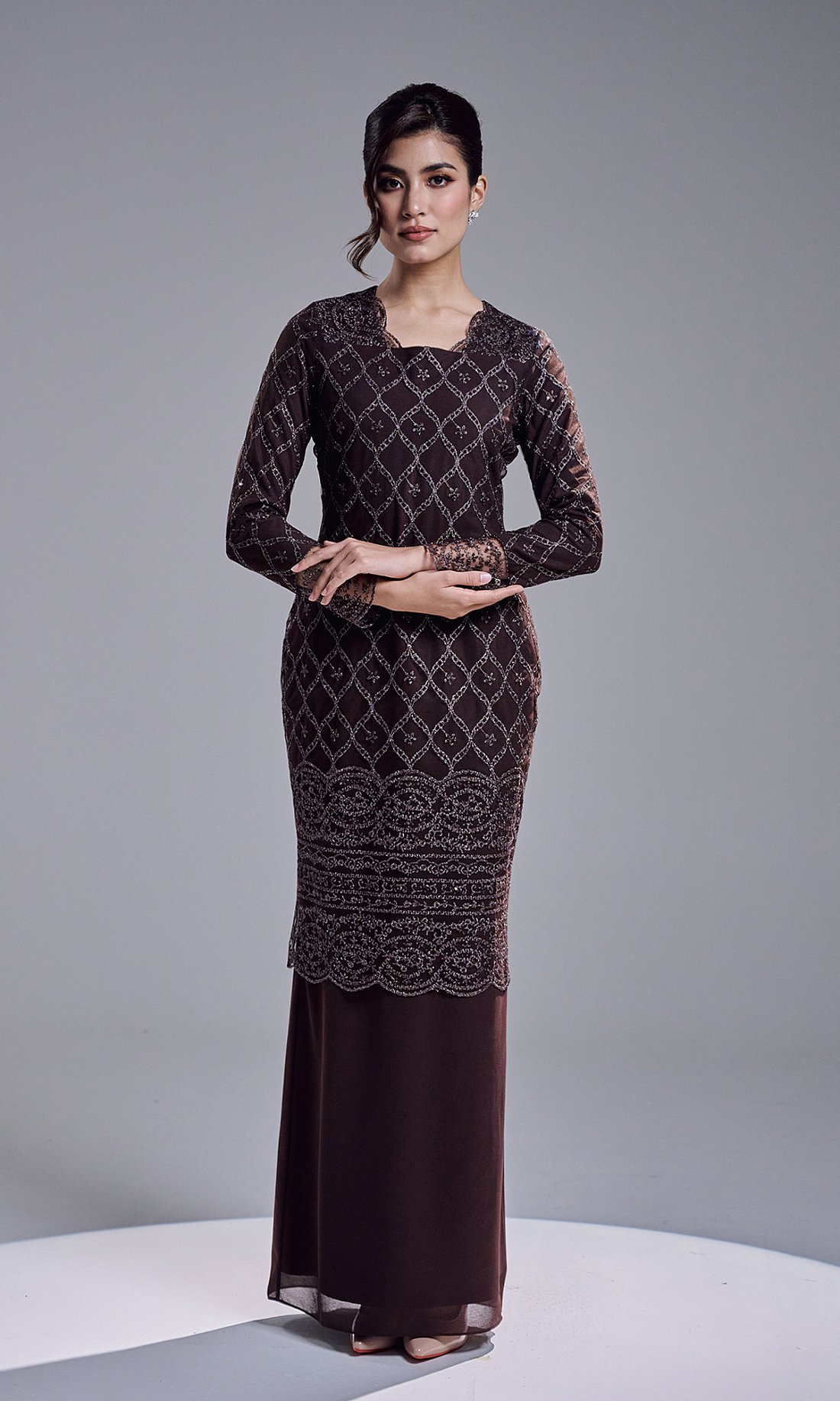 AVIANA DRESS - MAHOGANY