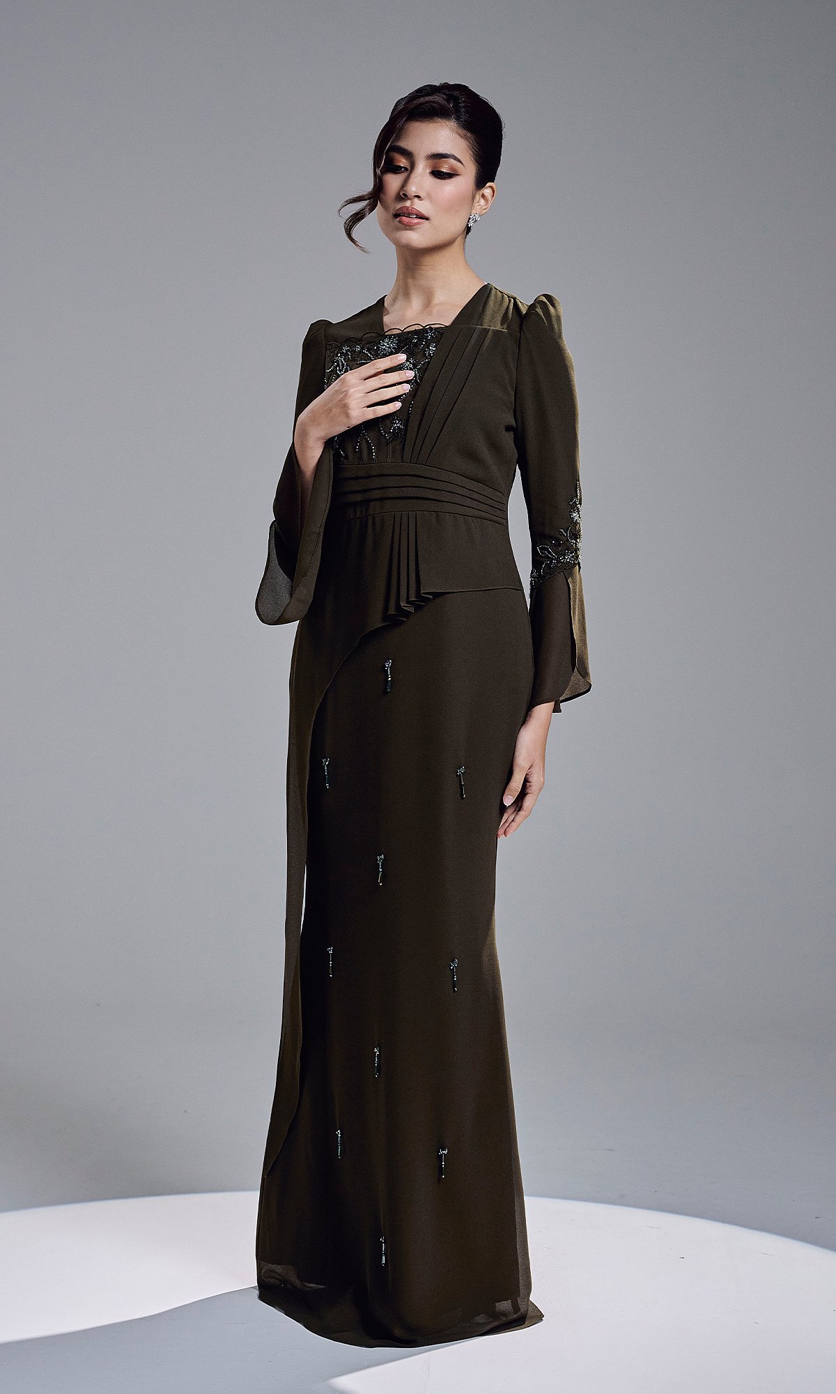 ARIYA DRESS - DARK OLIVE