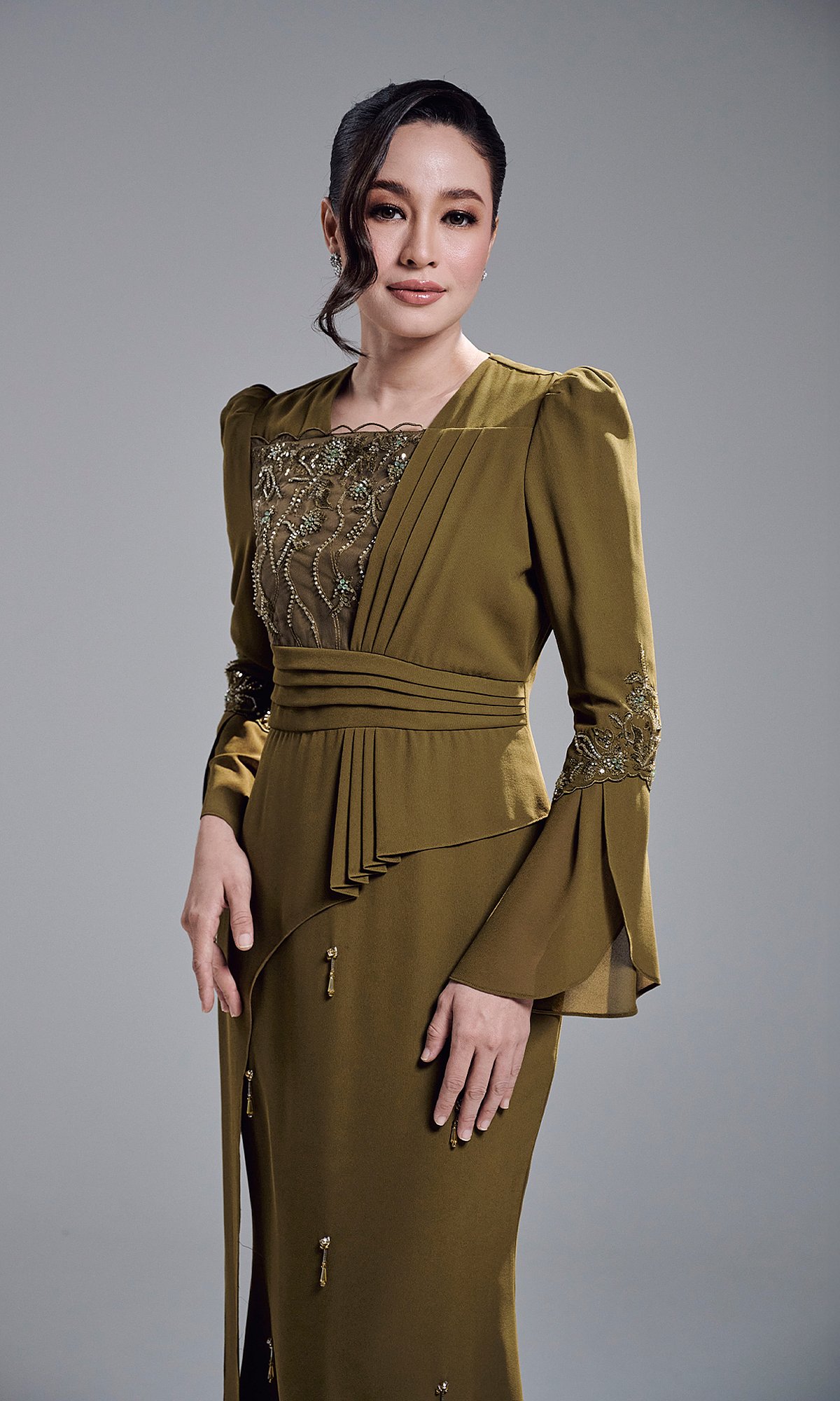 ARIYA DRESS - OLIVE