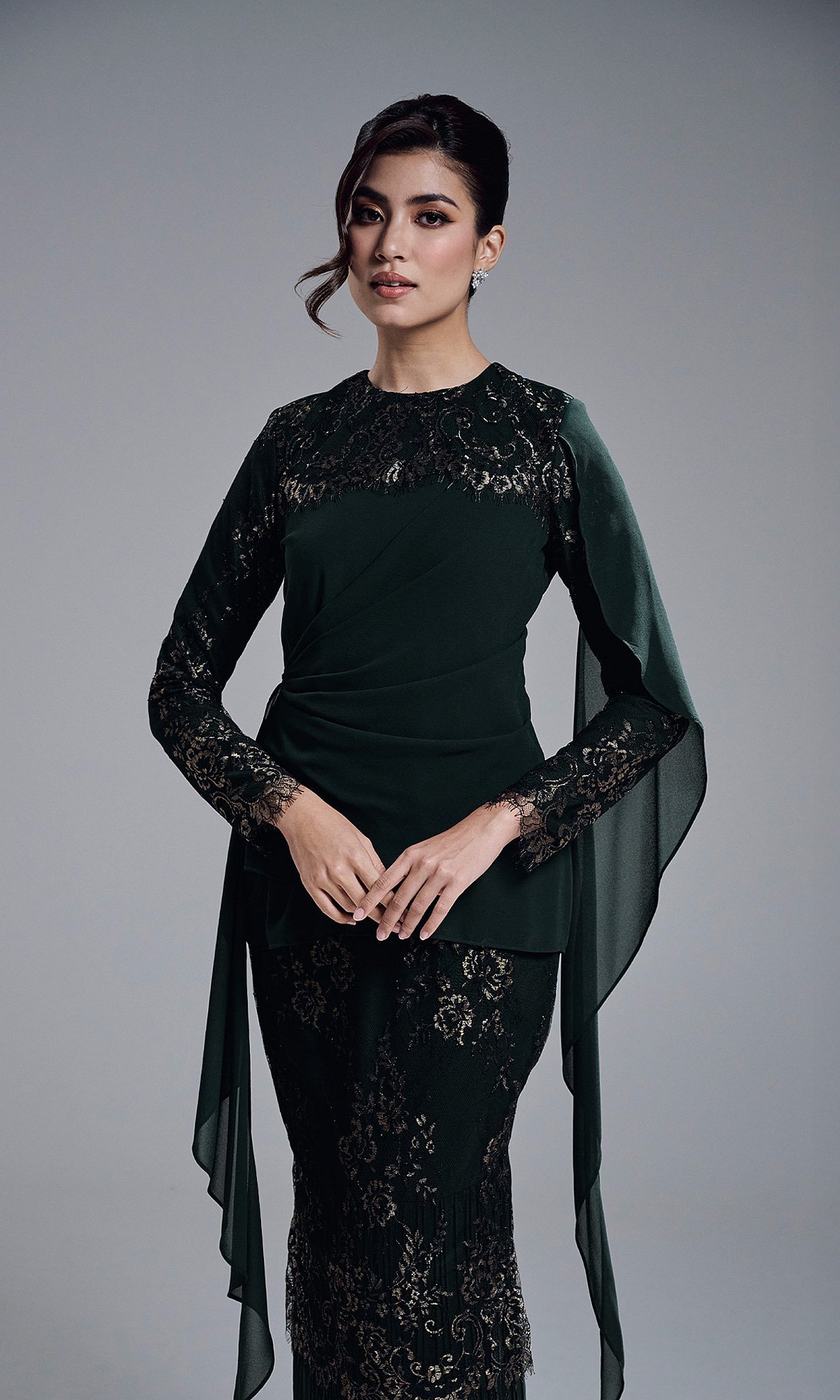 ESRIANA KURUNG - DARK GREEN