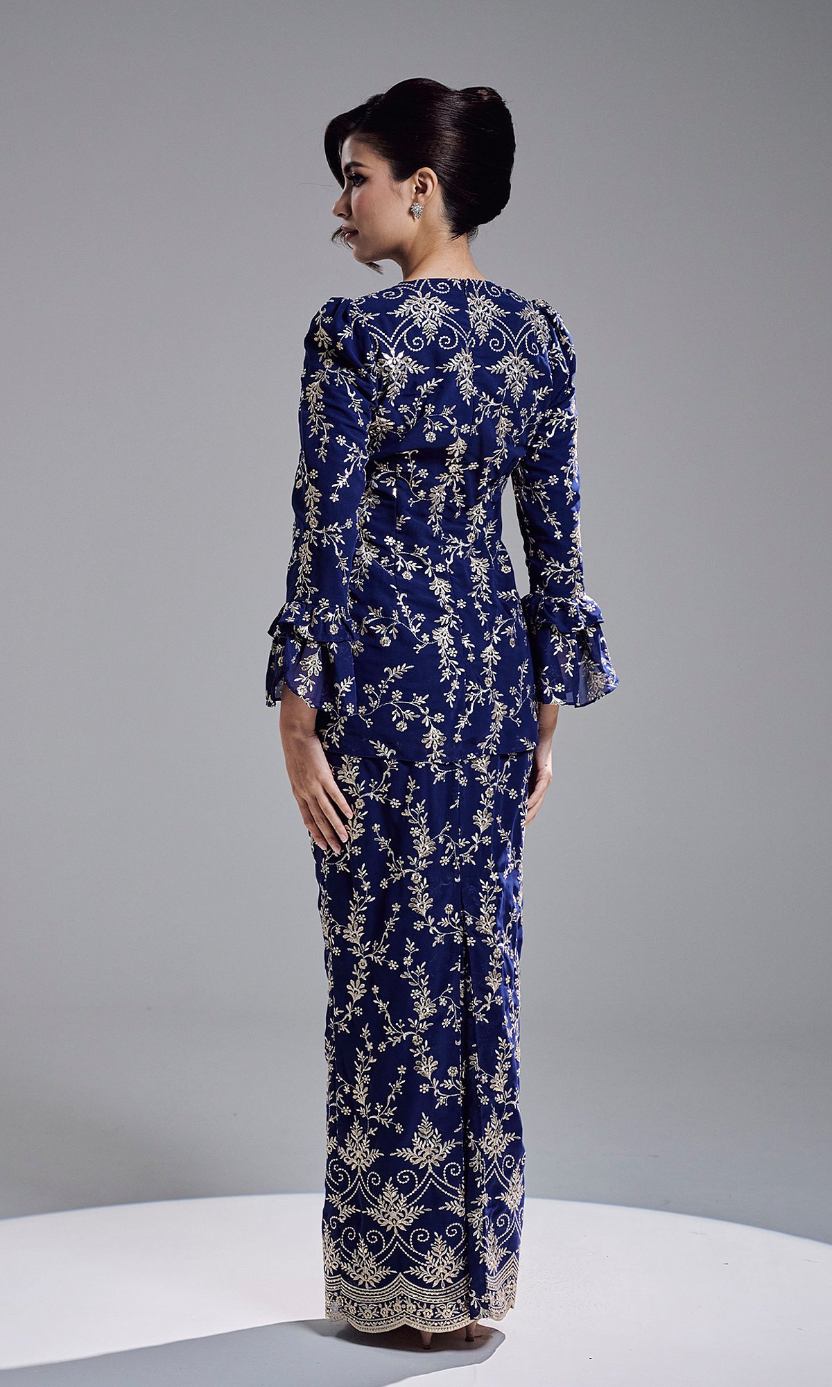 AMBER KURUNG - NAVY BLUE
