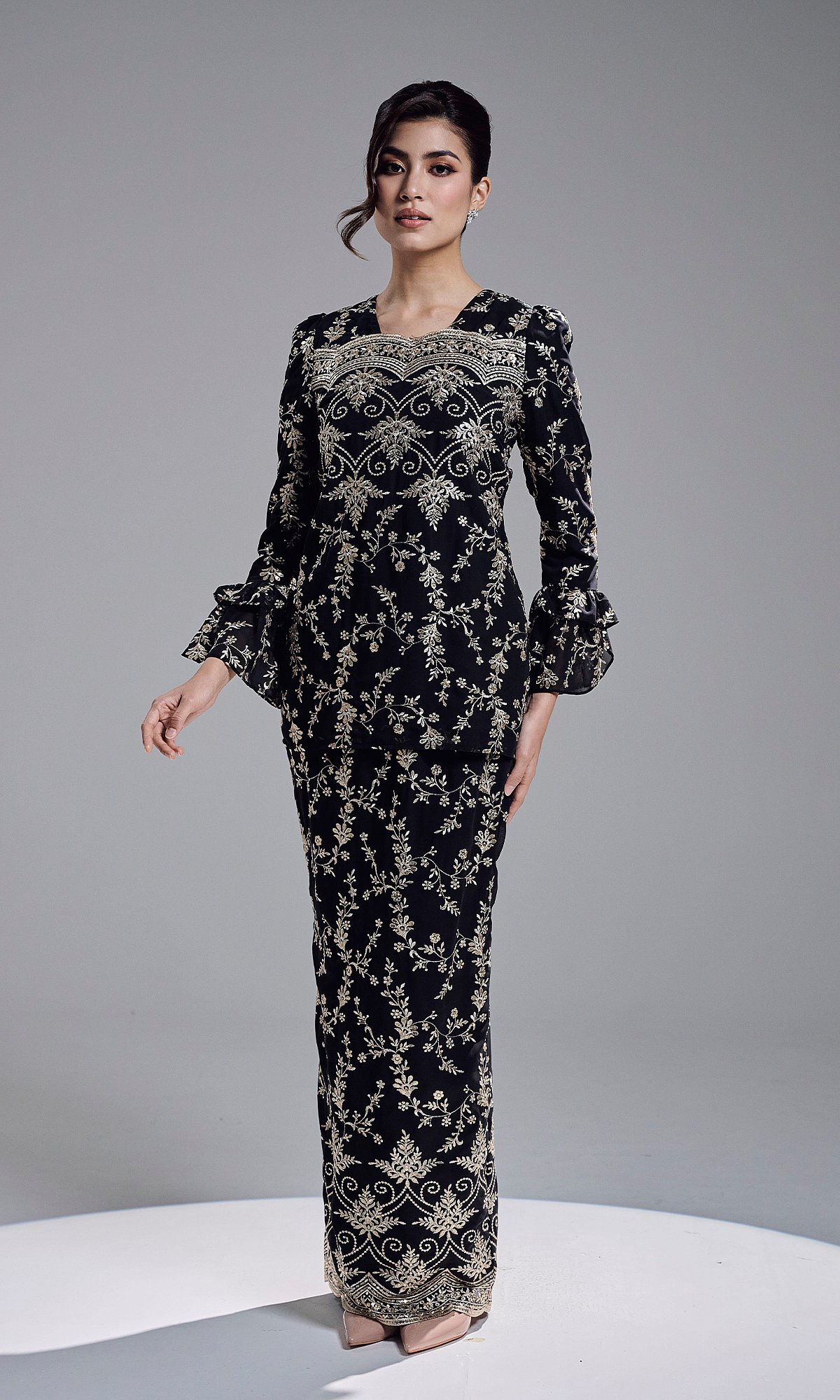 AMBER KURUNG - BLACK