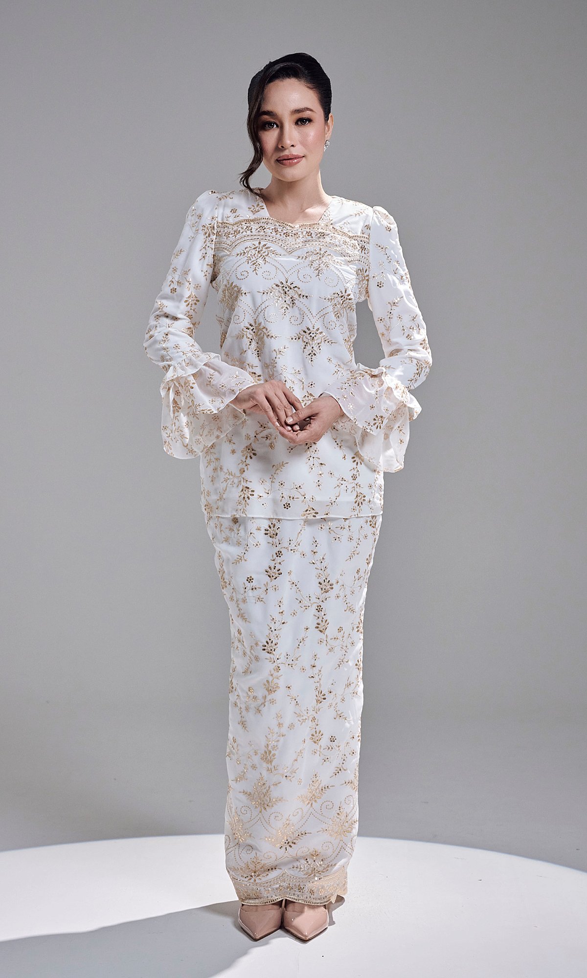 AMBER KURUNG - OFF WHITE