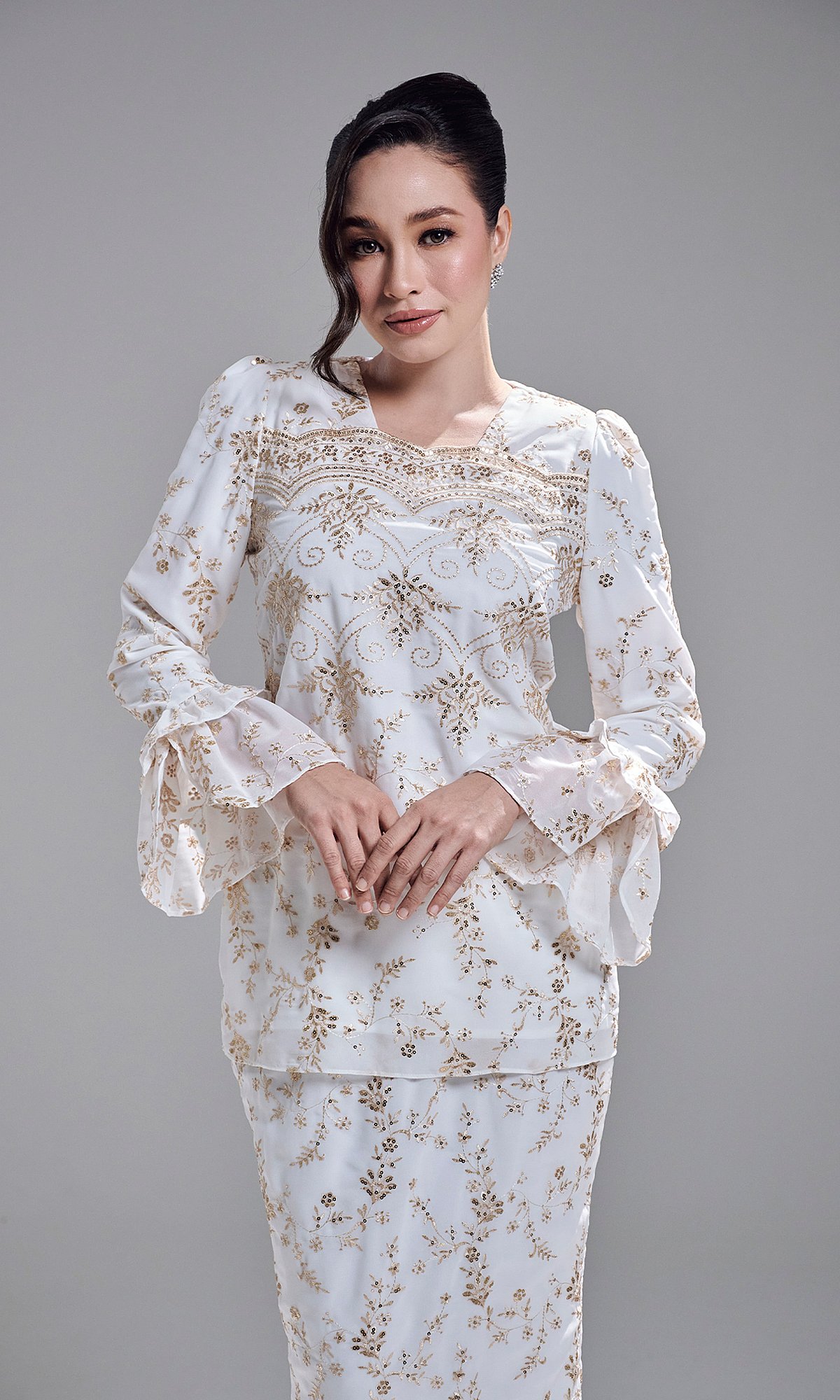 AMBER KURUNG - OFF WHITE