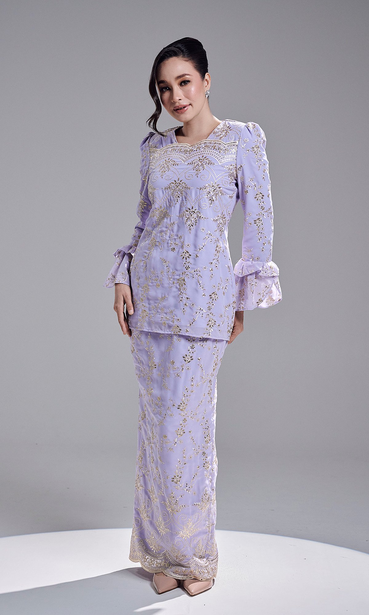 AMBER KURUNG - LILAC PURPLE