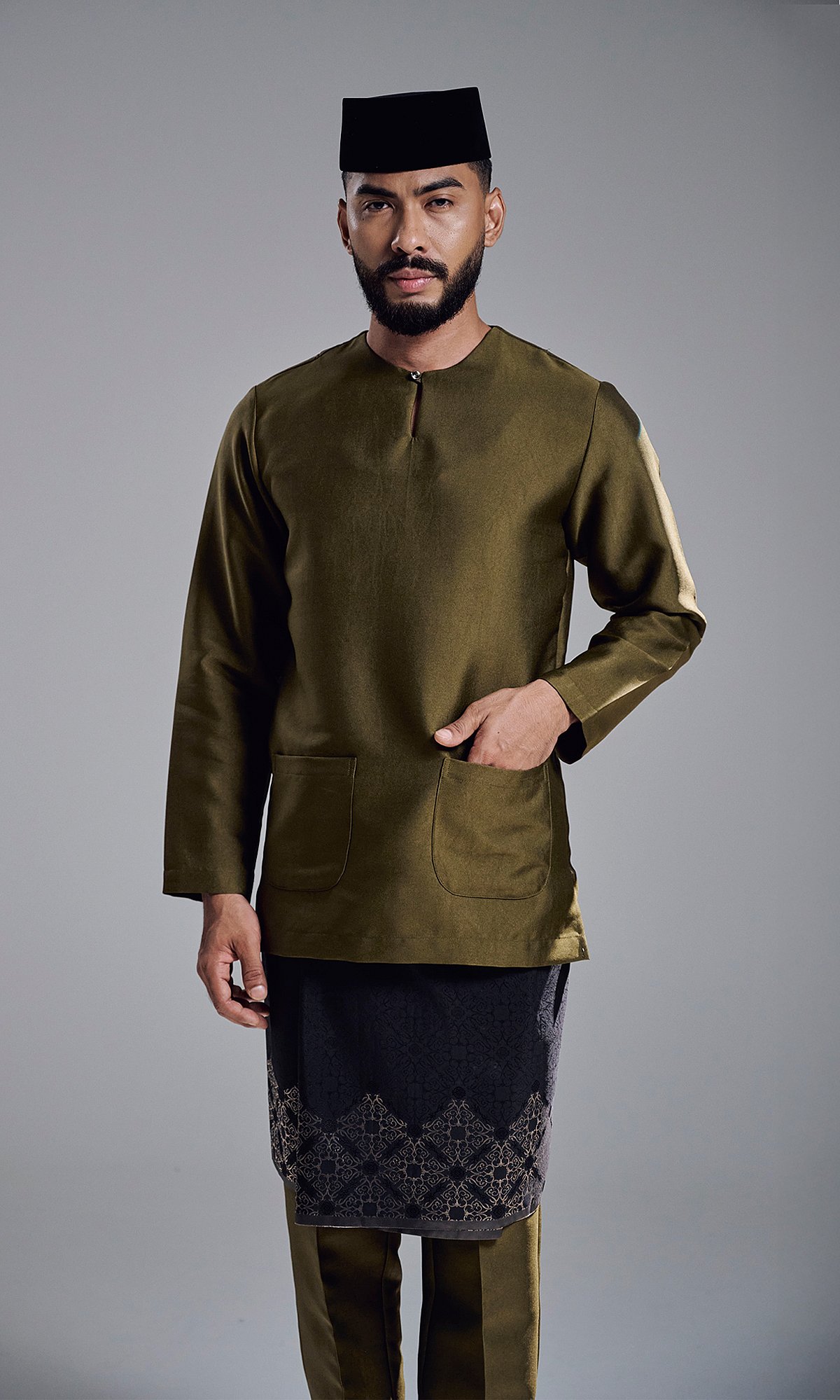 AZRAVI BAJU MELAYU - DARK OLIVE