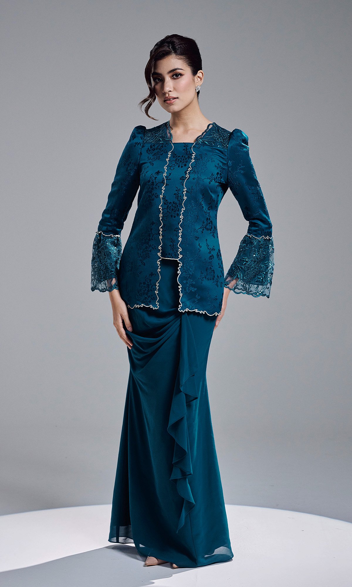 SARABIACA KURUNG - TEAL BLUE