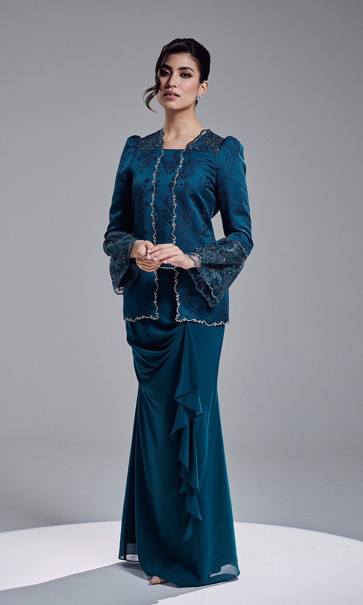 SARABIACA KURUNG - TEAL BLUE