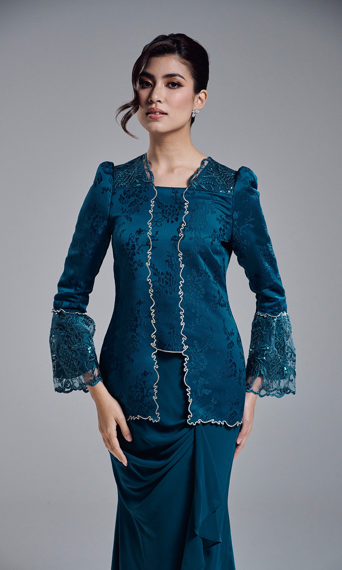 SARABIACA KURUNG - TEAL BLUE