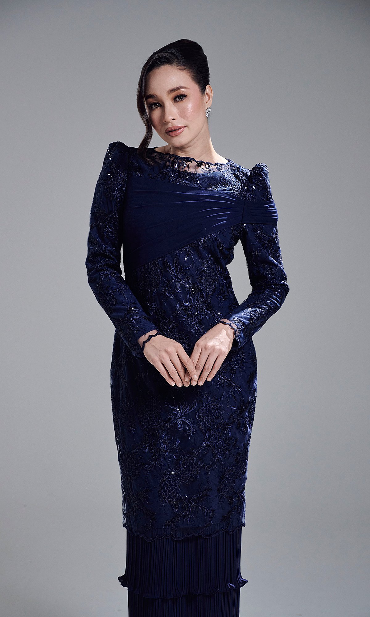 ROZELLE DRESS - NAVY