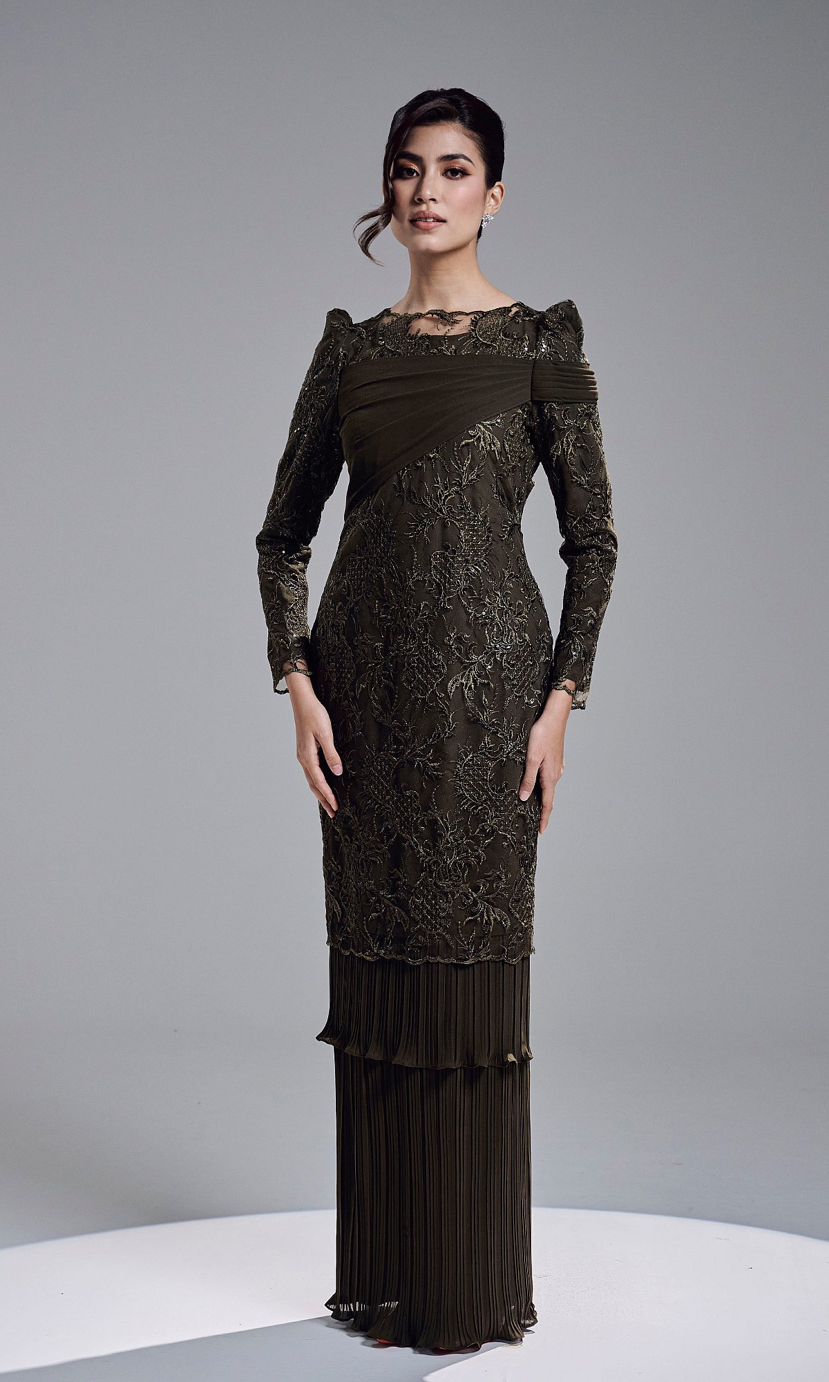 ROZELLE DRESS - DARK OLIVE