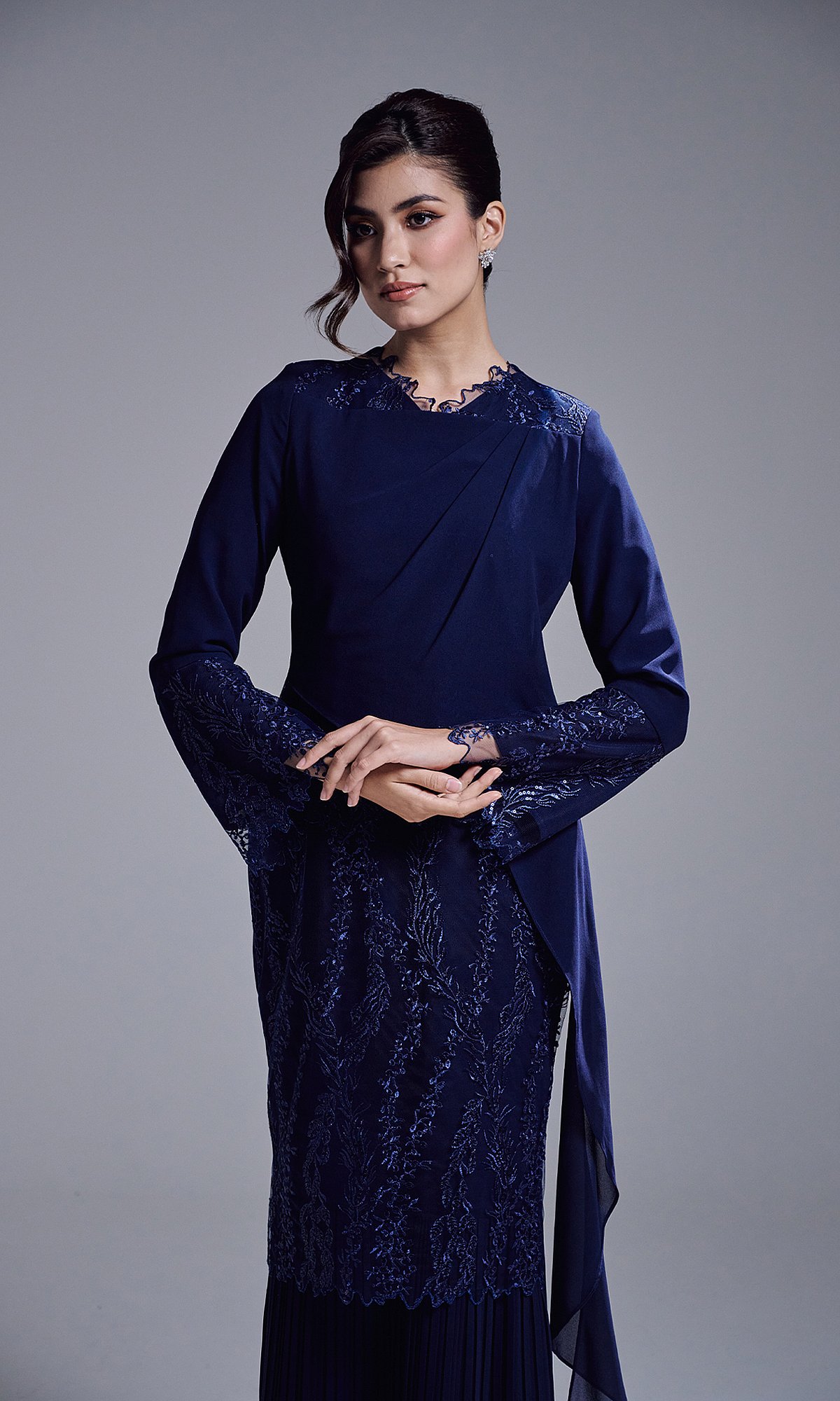 RANIA DRESS - NAVY