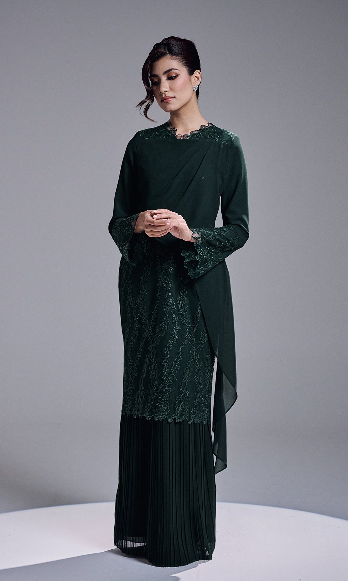 RANIA DRESS - DARK GREEN