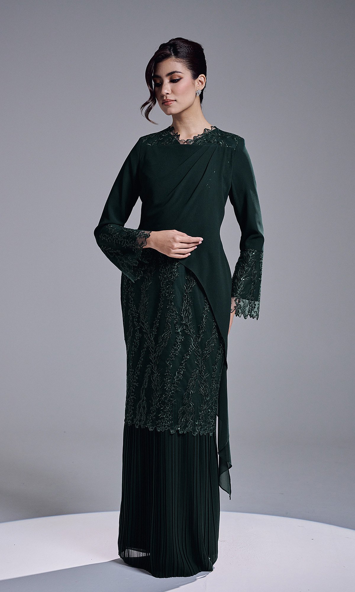 RANIA DRESS - DARK GREEN