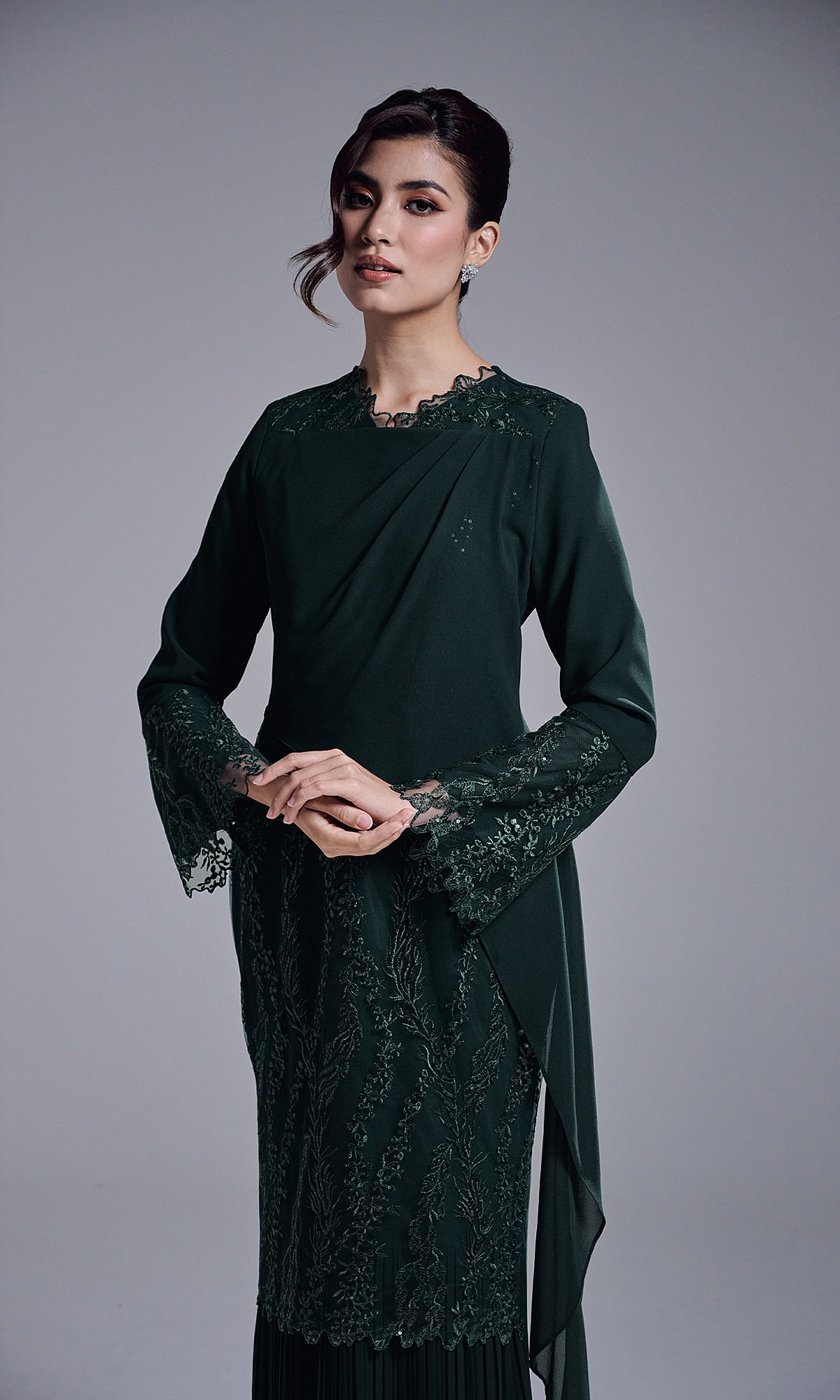 RANIA DRESS - DARK GREEN
