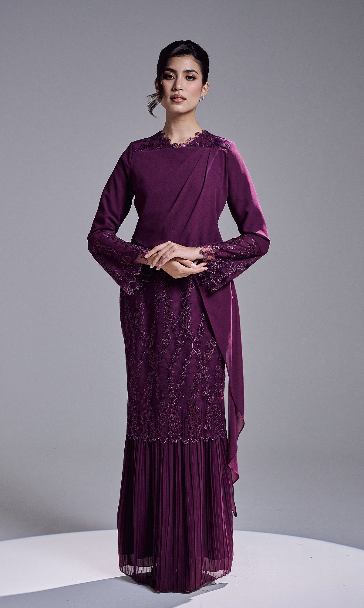 RANIA DRESS - DARK PURPLE