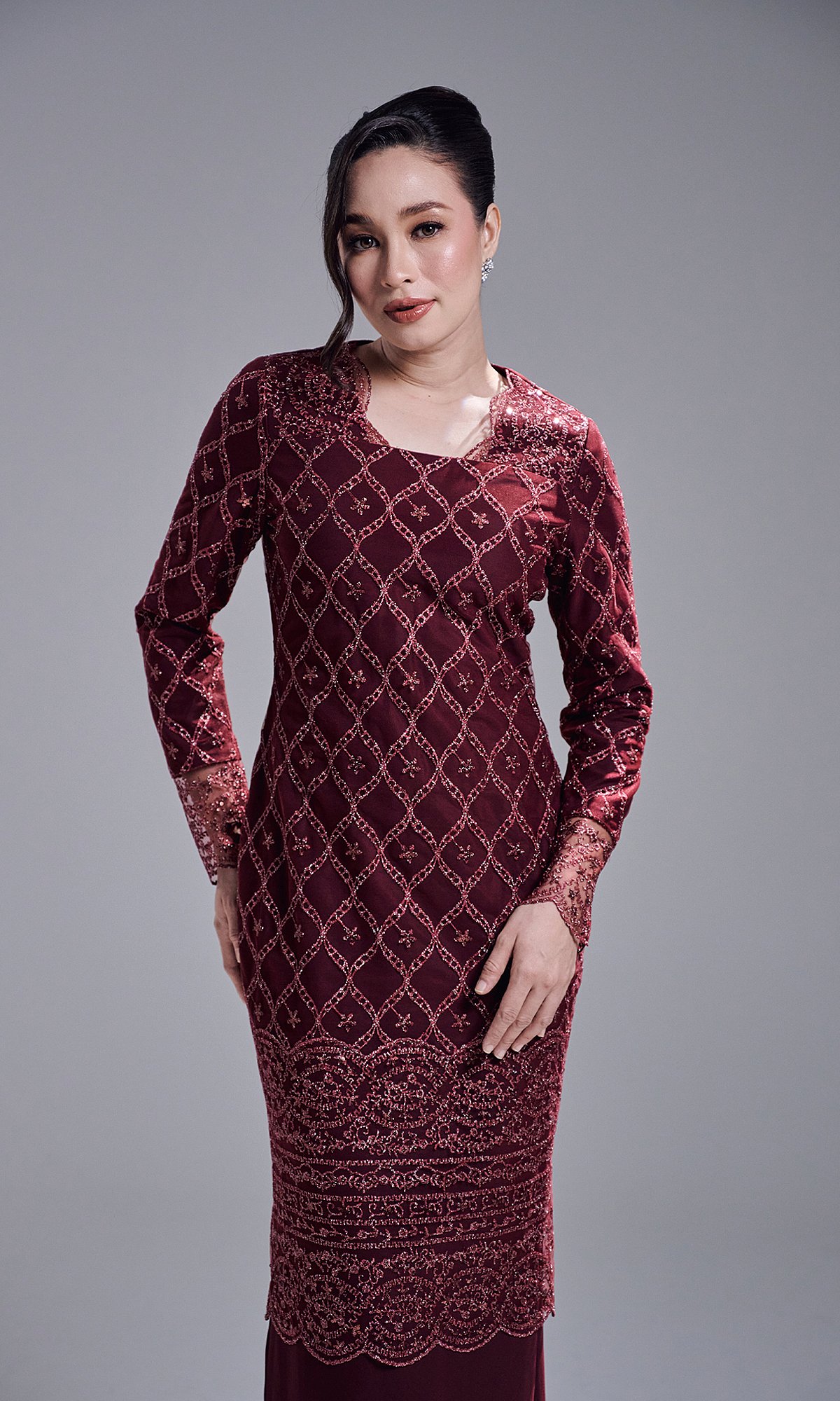 AVIANA DRESS - WINE