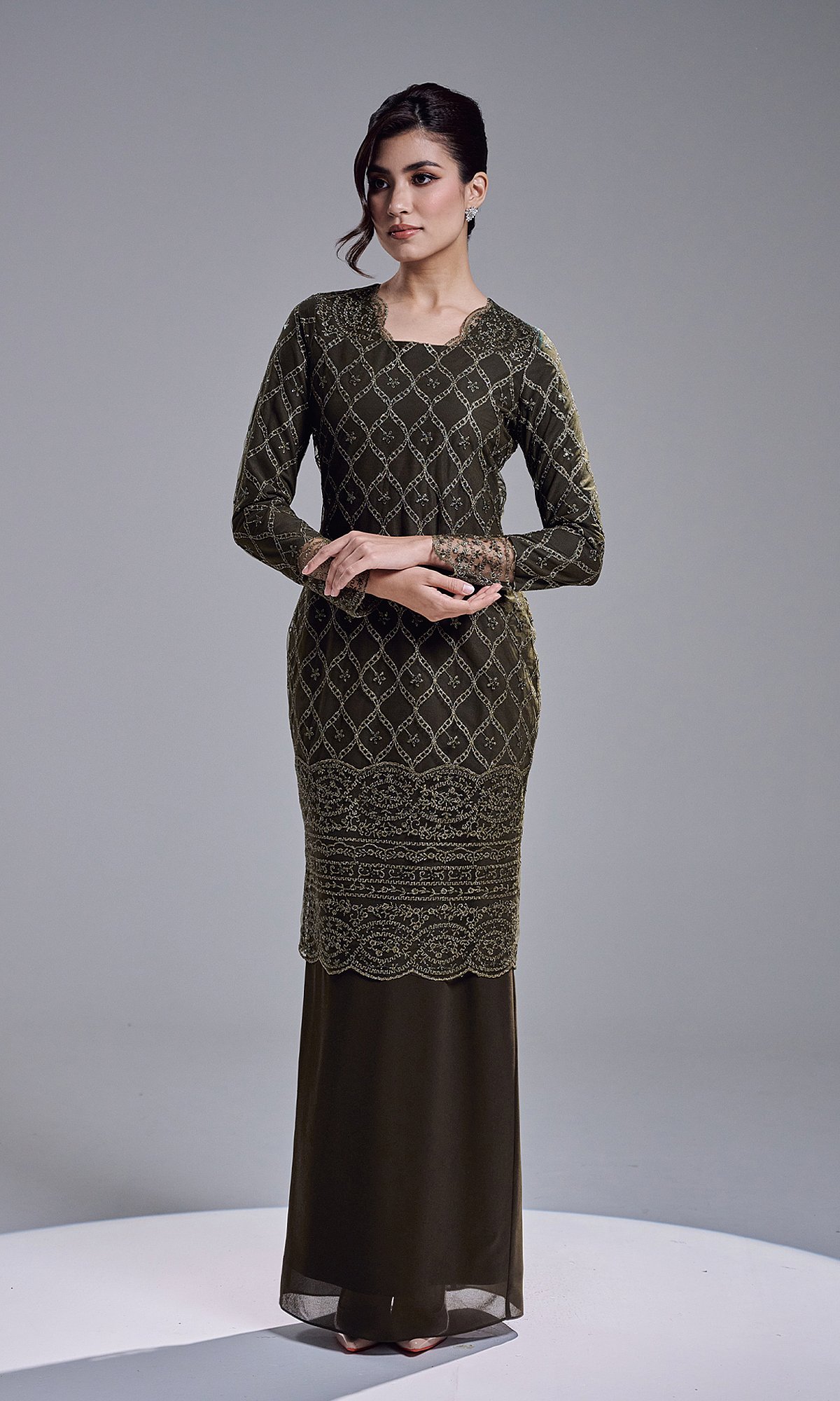 AVIANA DRESS - DARK OLIVE