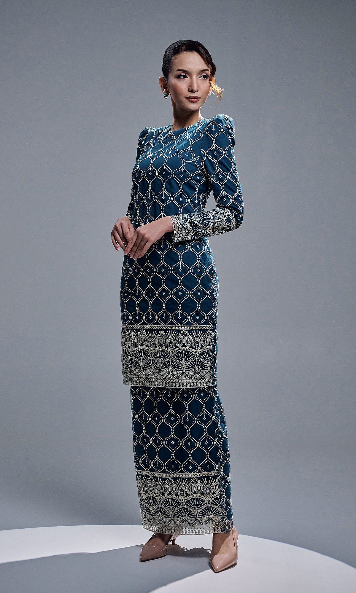 ELVIANA KURUNG - TEAL BLUE