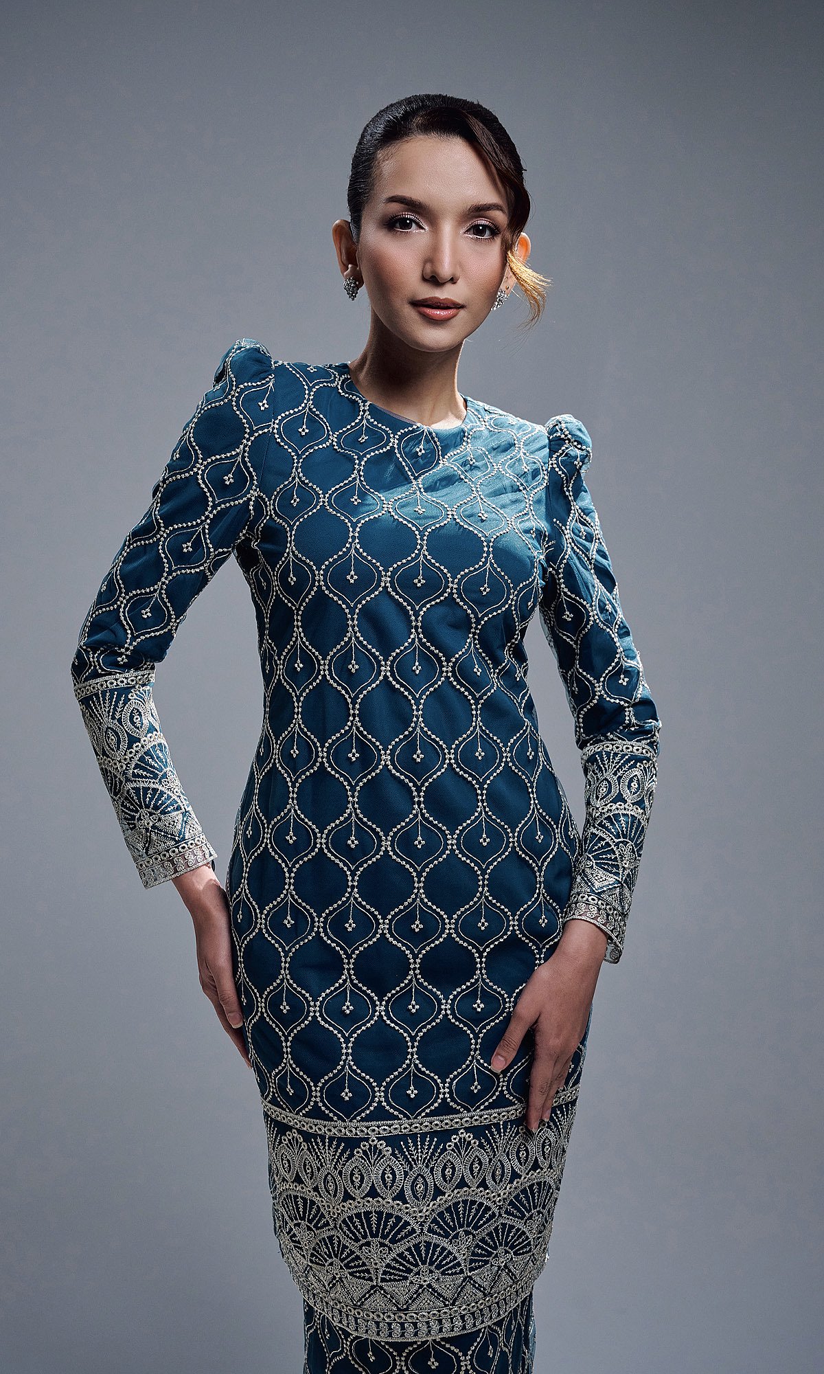 ELVIANA KURUNG - TEAL BLUE