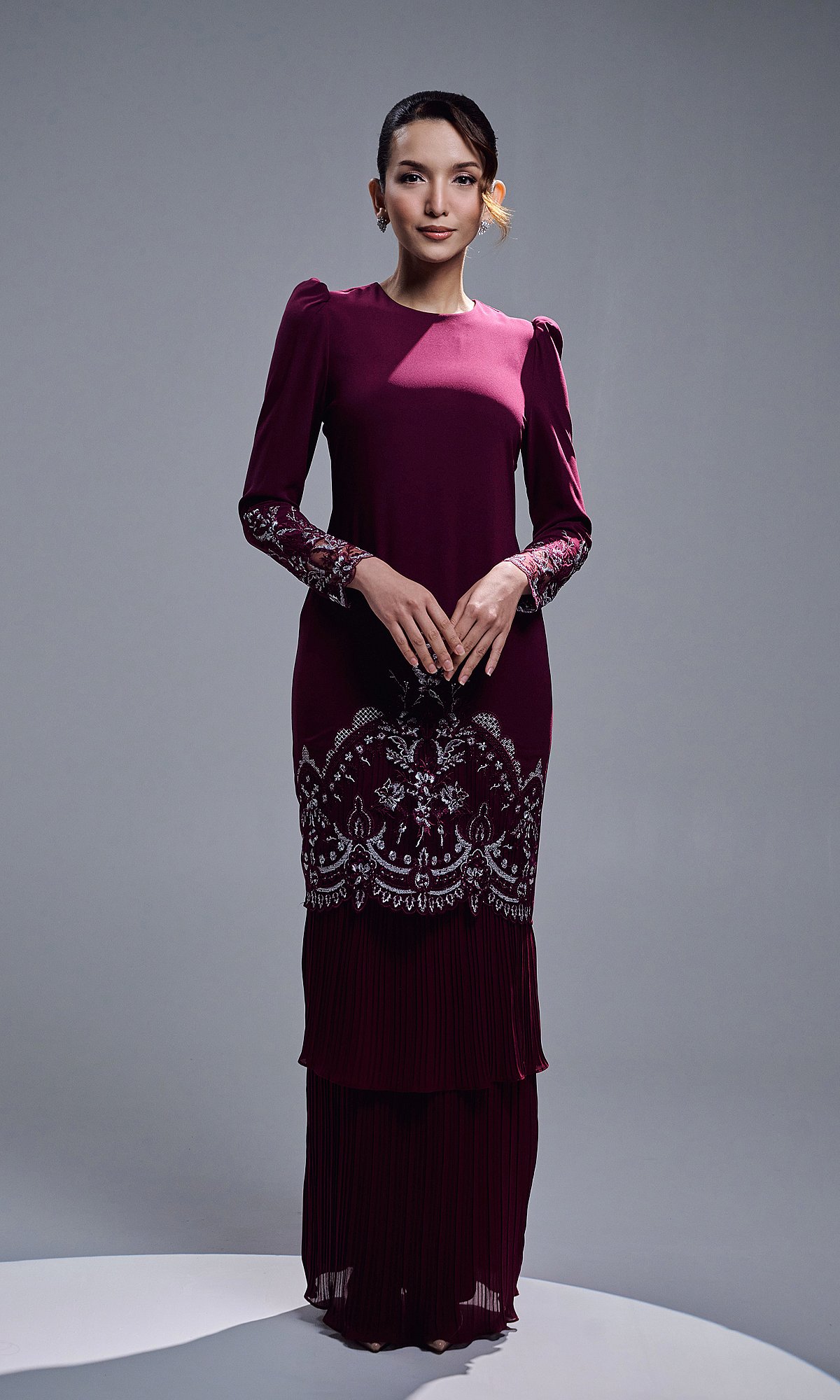 ZENIA KURUNG - BURGUNDY