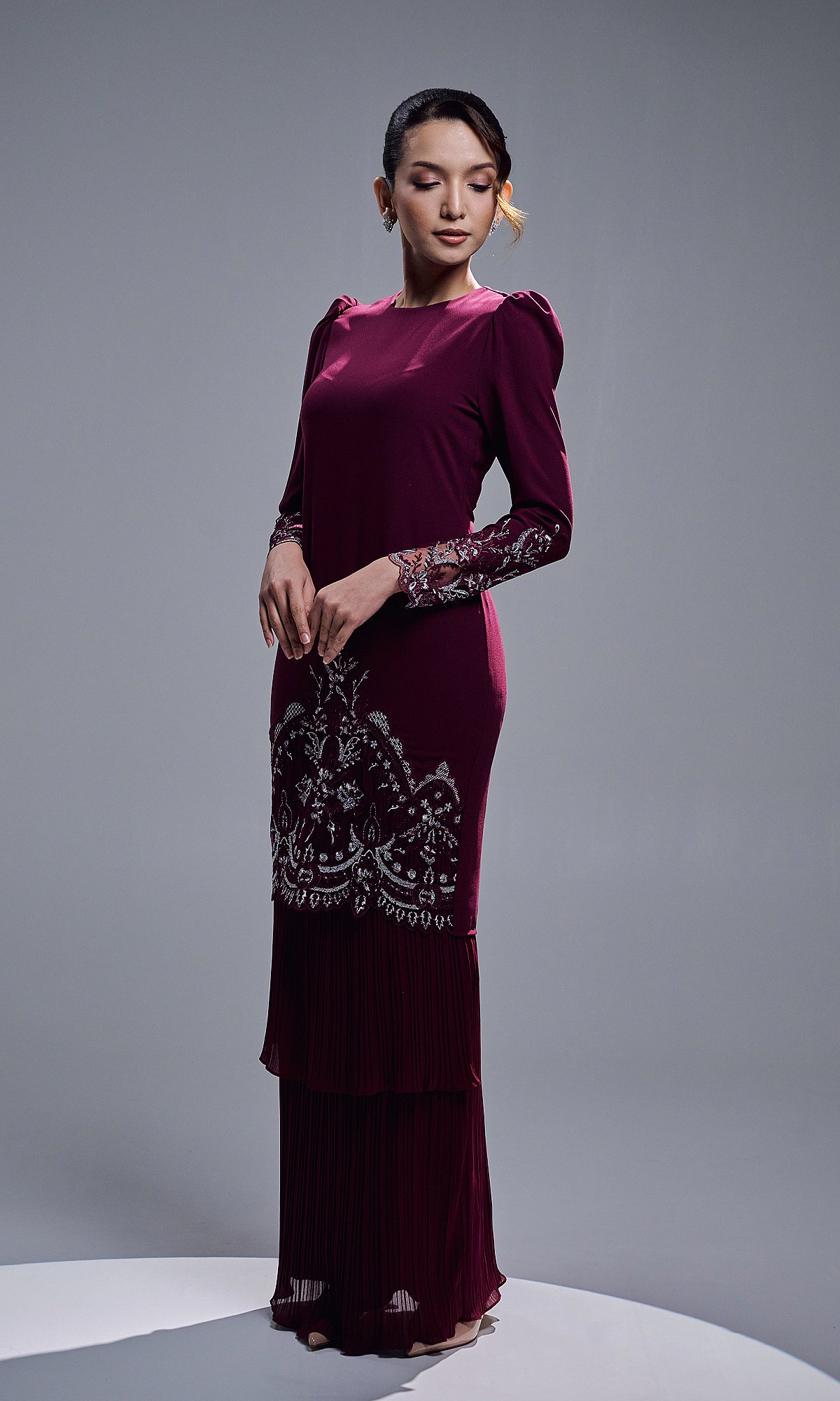 ZENIA KURUNG - BURGUNDY