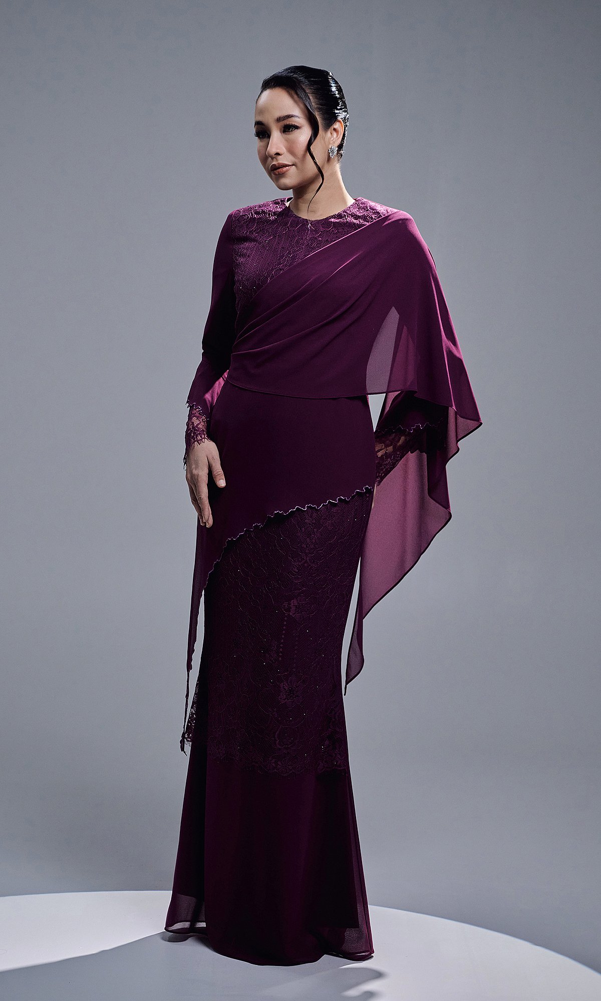 RAEESA DRESS - DARK PURPLE