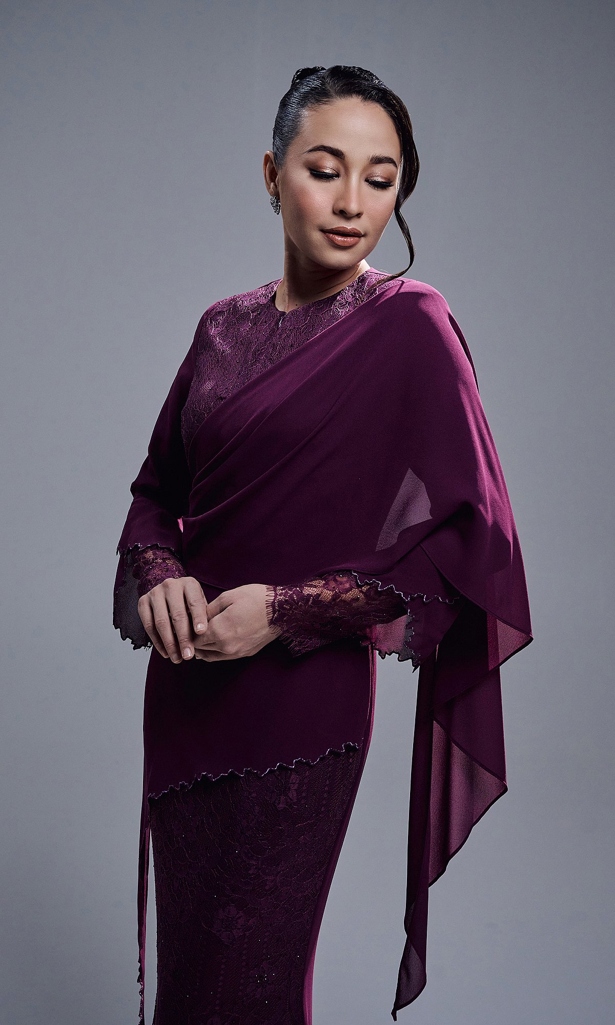 RAEESA DRESS - DARK PURPLE