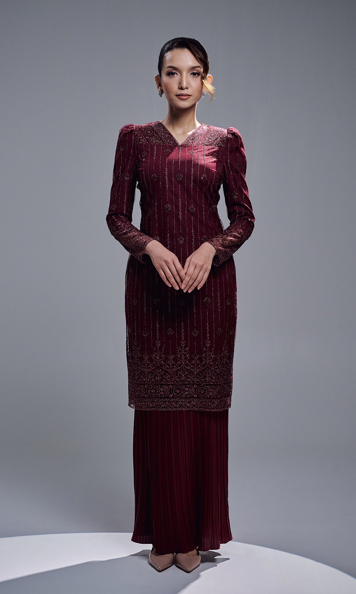 CLARISSA KURUNG - BURGUNDY