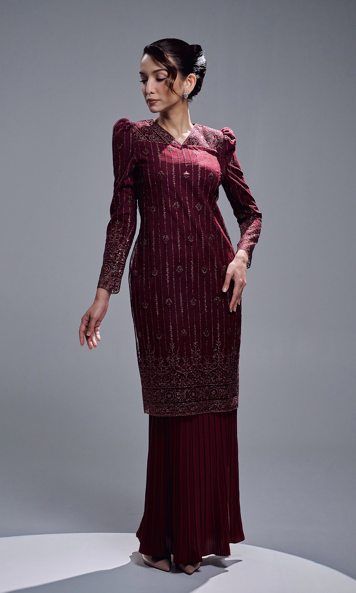 CLARISSA KURUNG - BURGUNDY