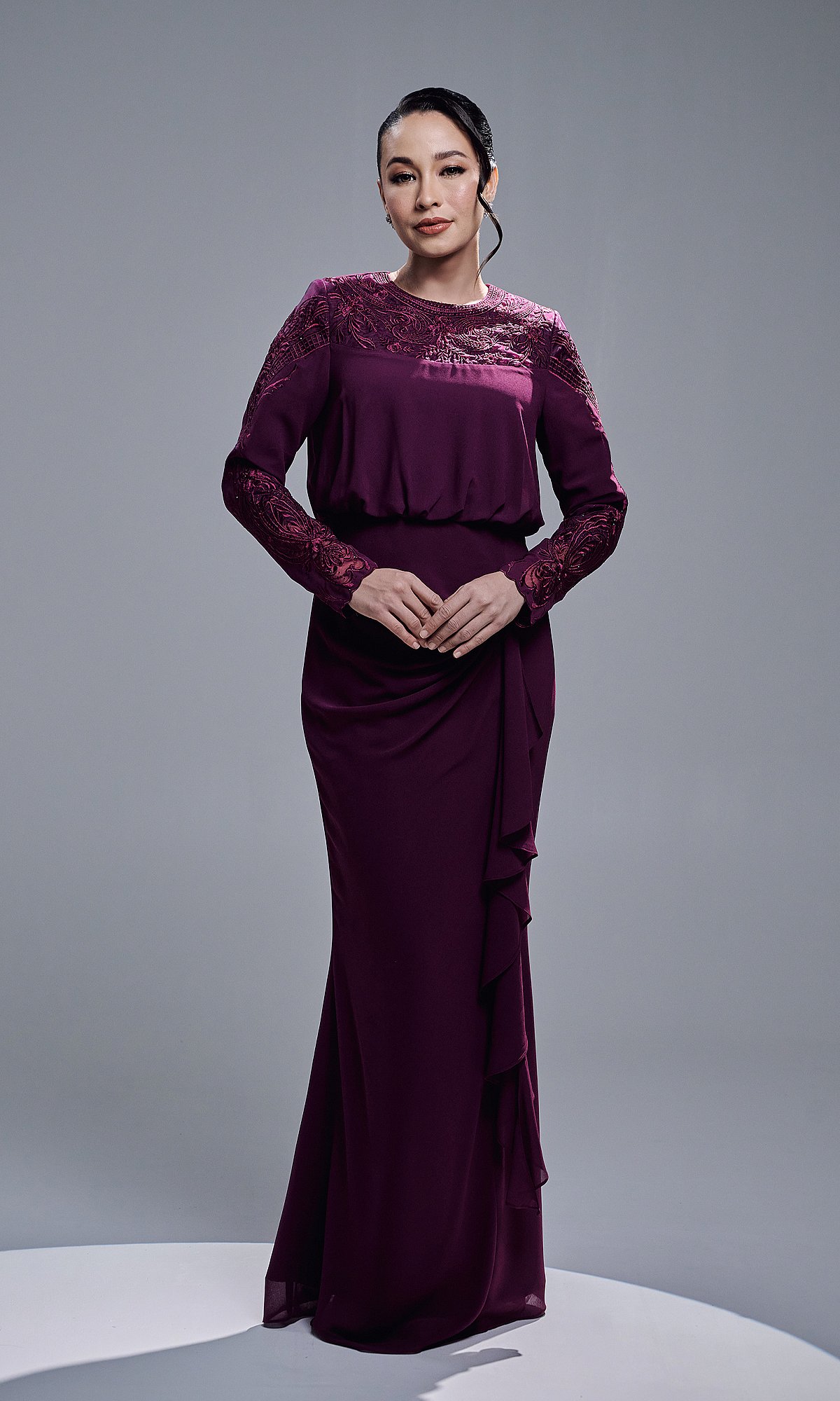 ALEESA DRESS - DARK PURPLE