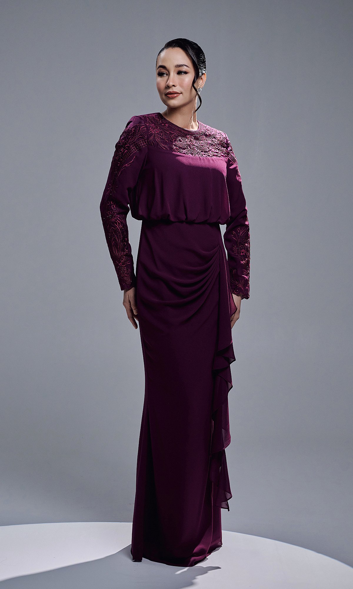 ALEESA DRESS - DARK PURPLE