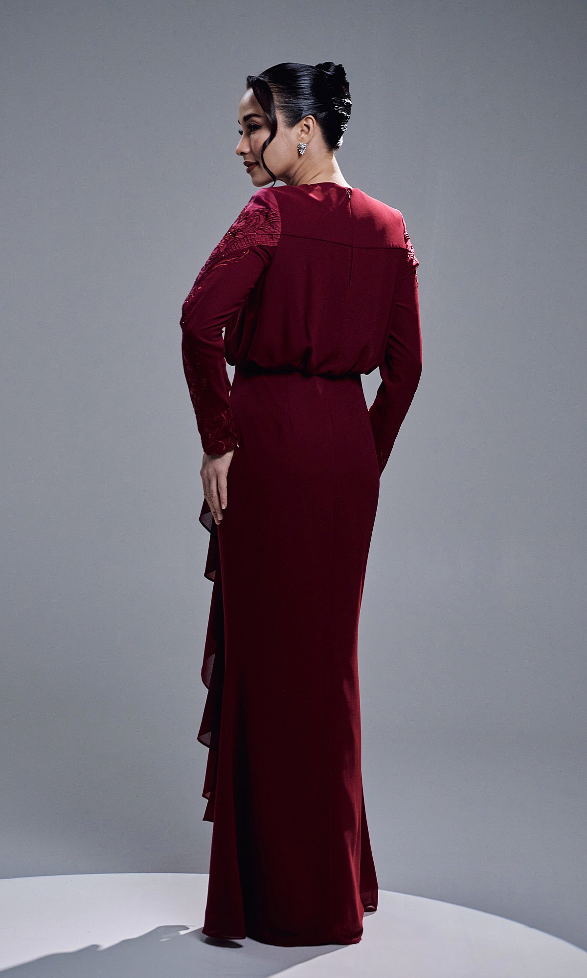ALEESA DRESS - MAROON