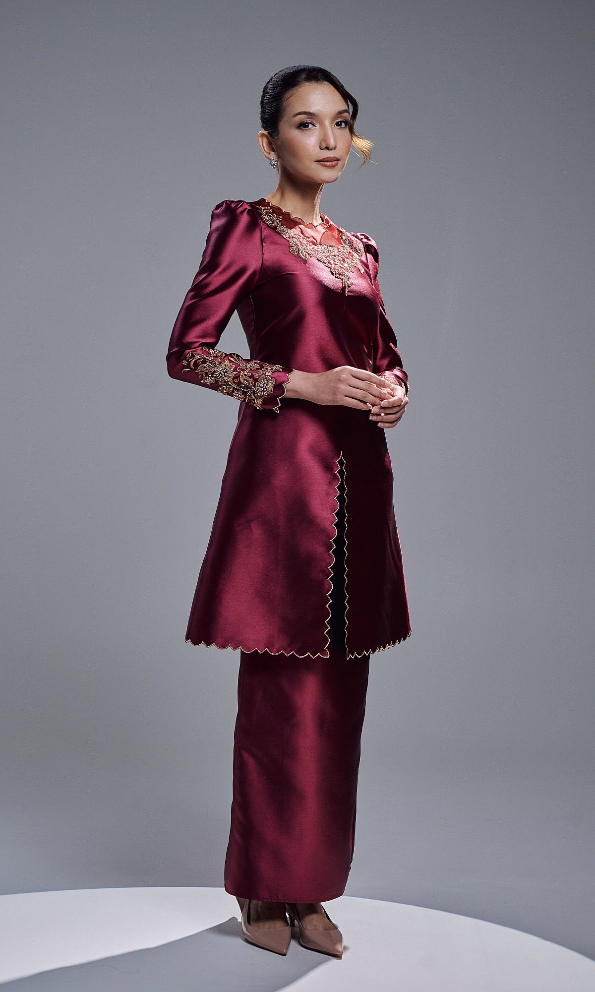 DARIYA KURUNG - BURGUNDY