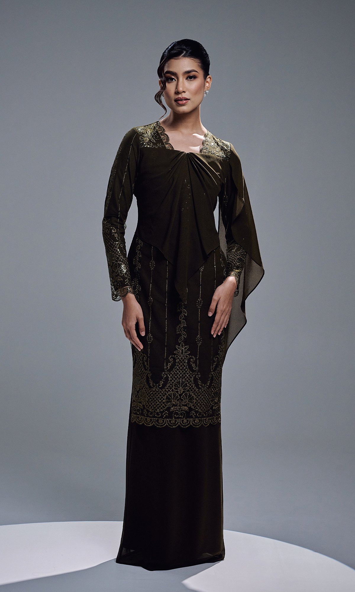 AURORA DRESS - DARK OLIVE