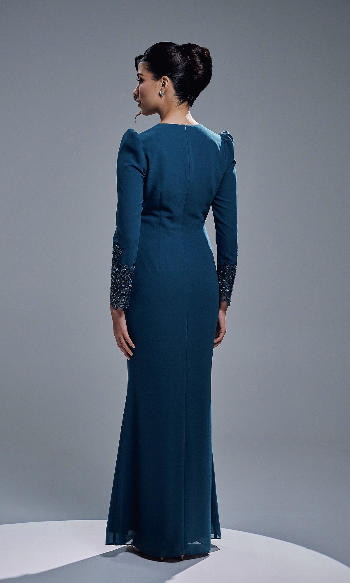 ASRIVIA DRESS - TEAL BLUE