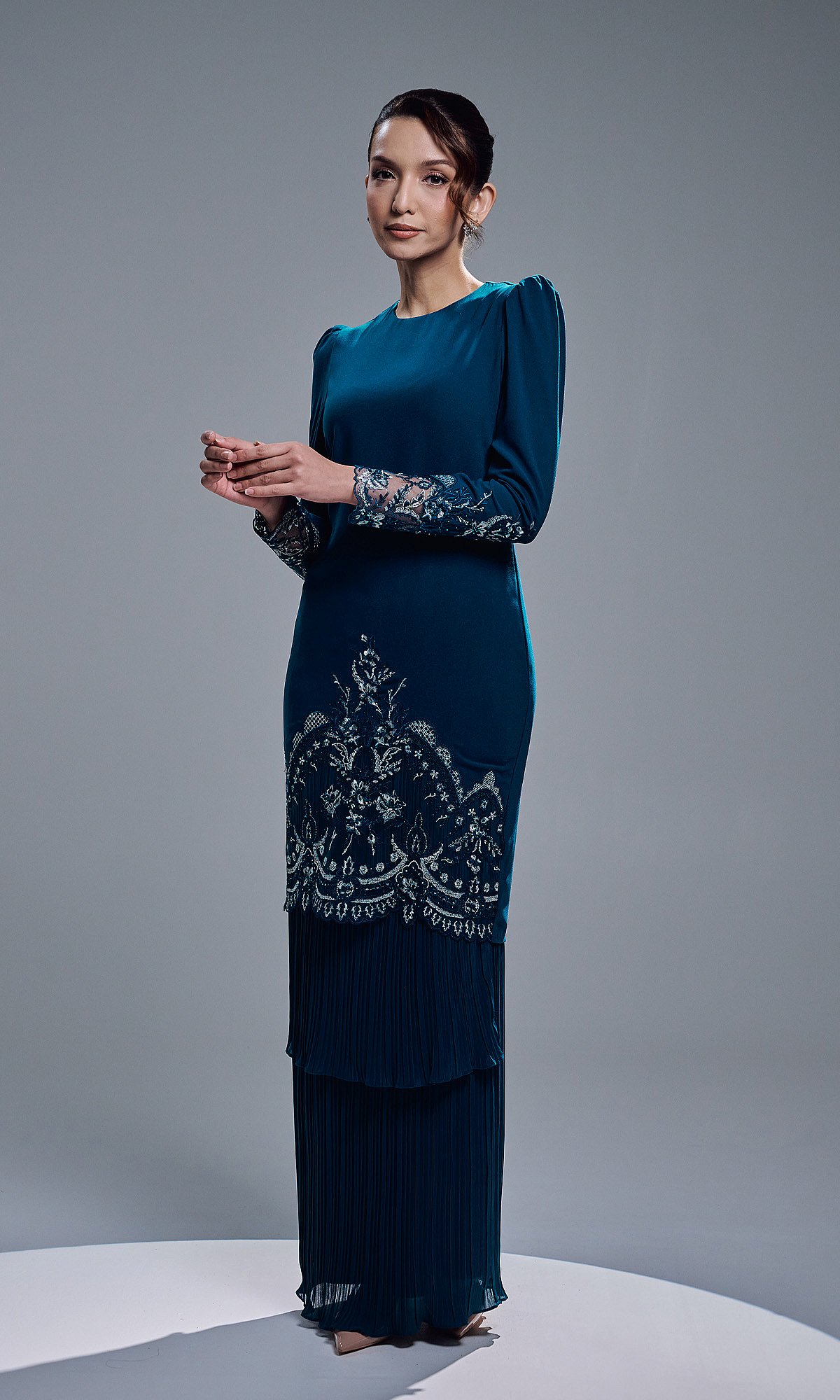 ZENIA KURUNG - TEAL BLUE