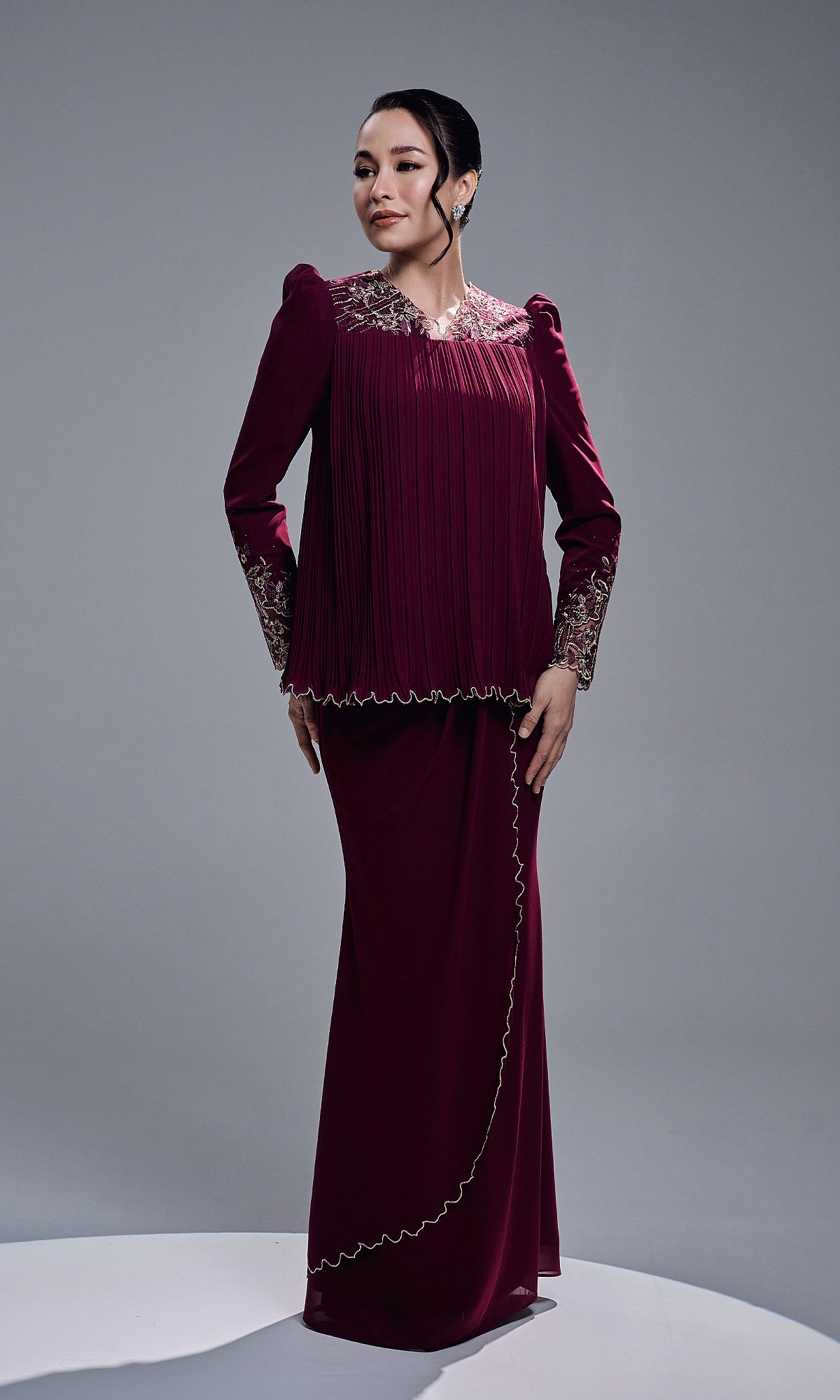 DANIA KURUNG - BURGUNDY
