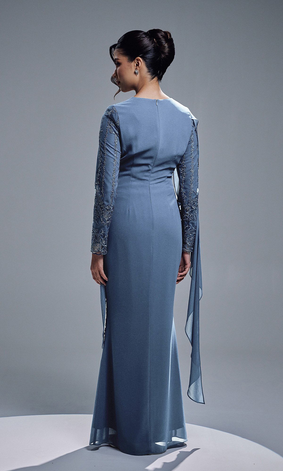 ESTIARA DRESS - ASH BLUE