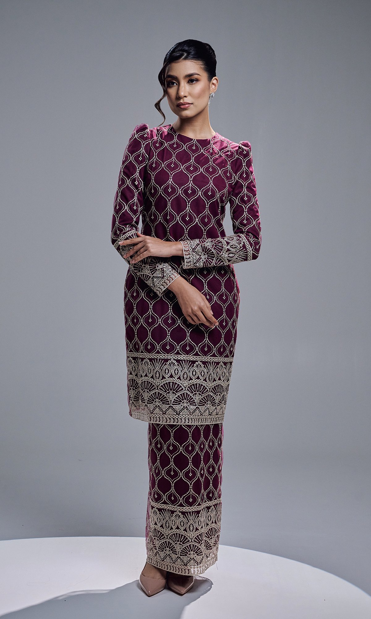 ELVIANA KURUNG - BURGUNDY