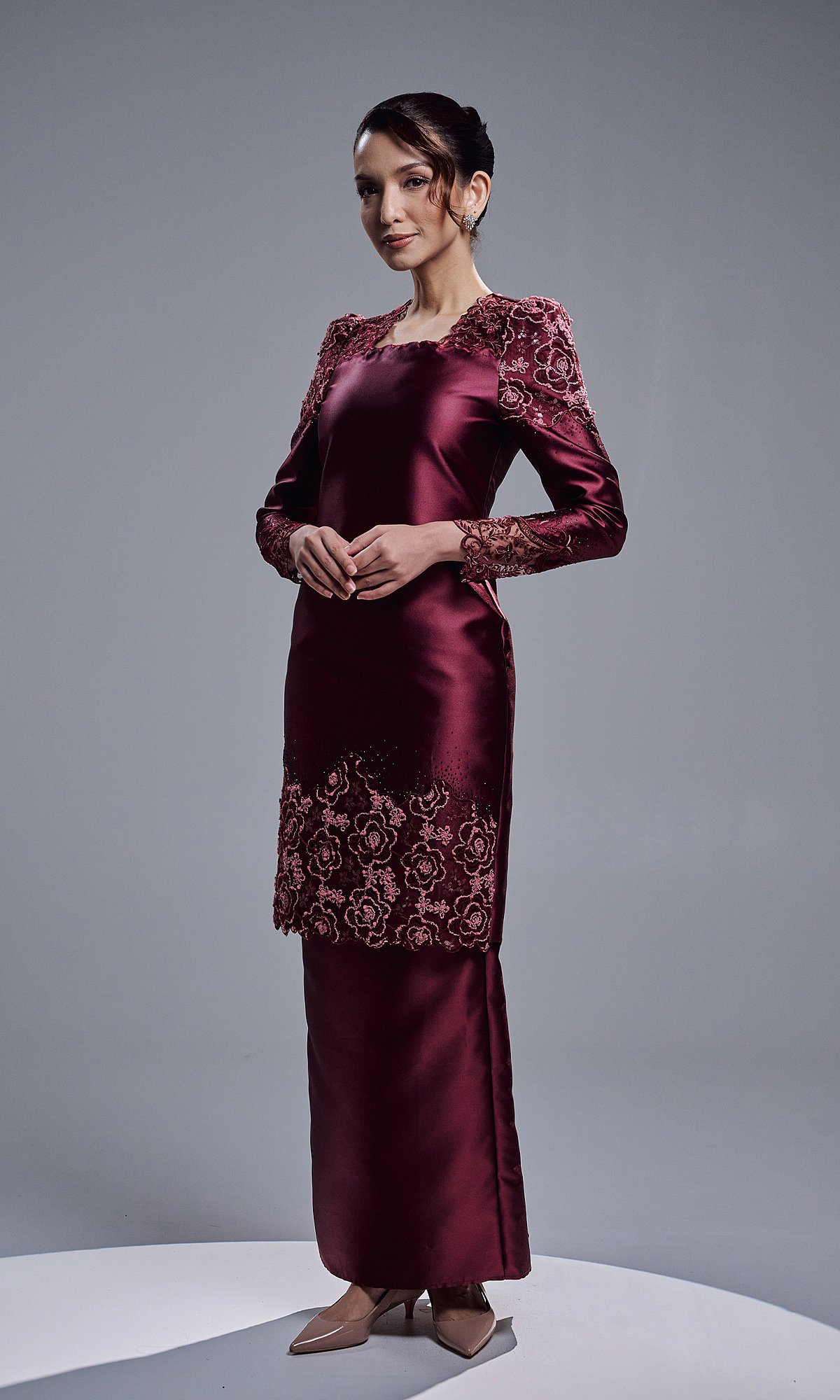 CALIS KURUNG - BURGUNDY