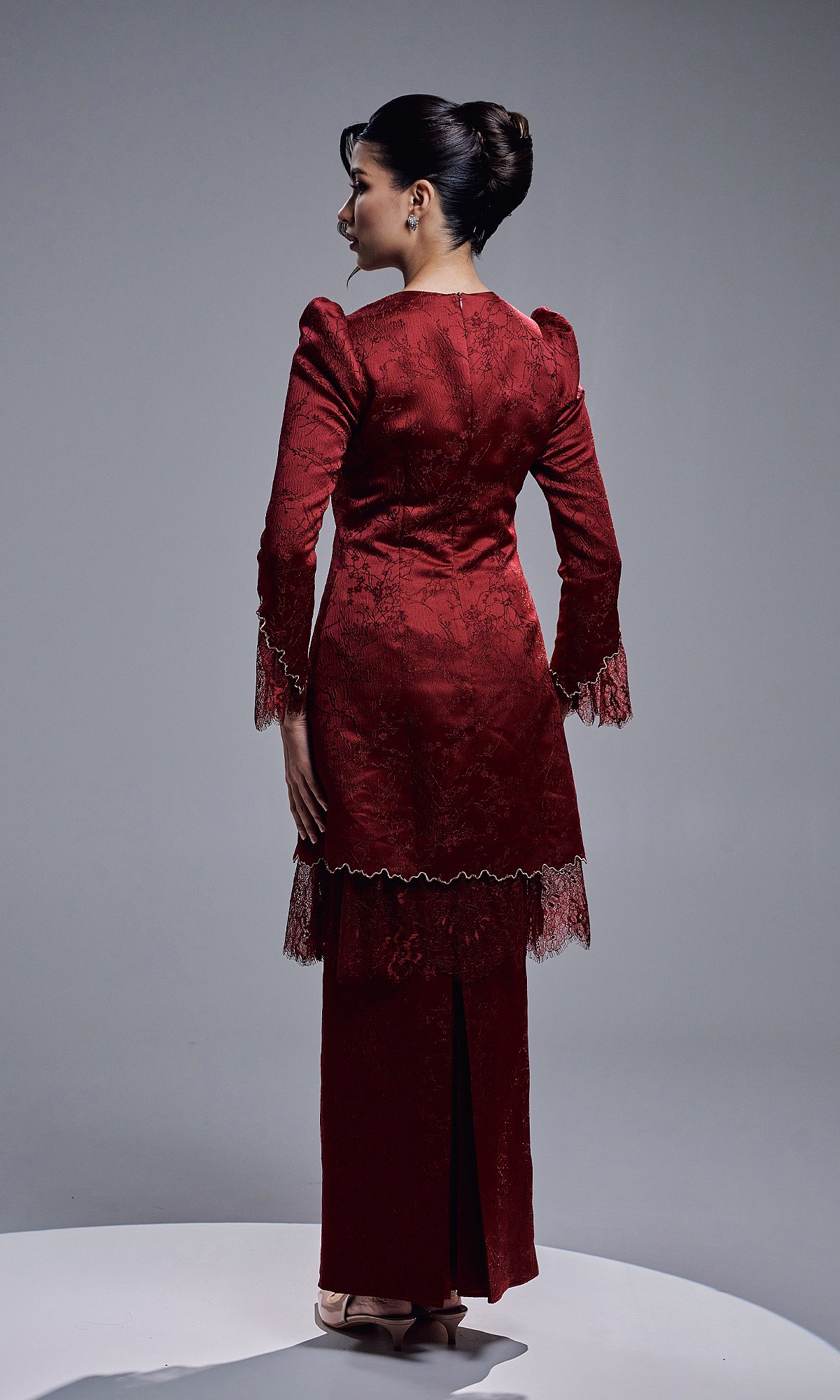 ELVARIN KURUNG - MAROON RED