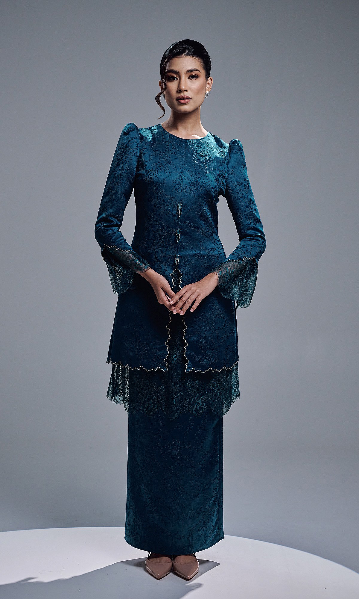 ELVARIN KURUNG - TEAL BLUE