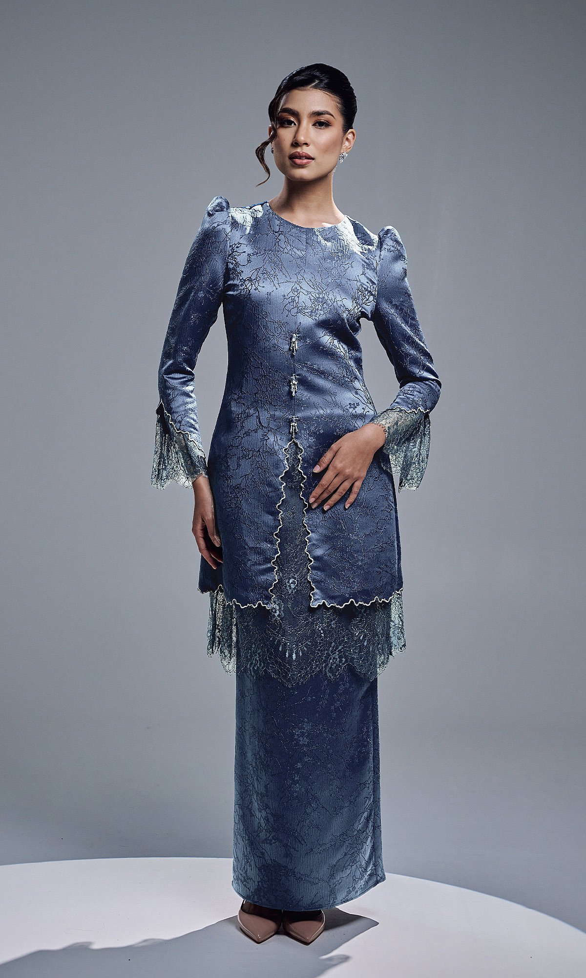 ELVARIN KURUNG - ASH BLUE