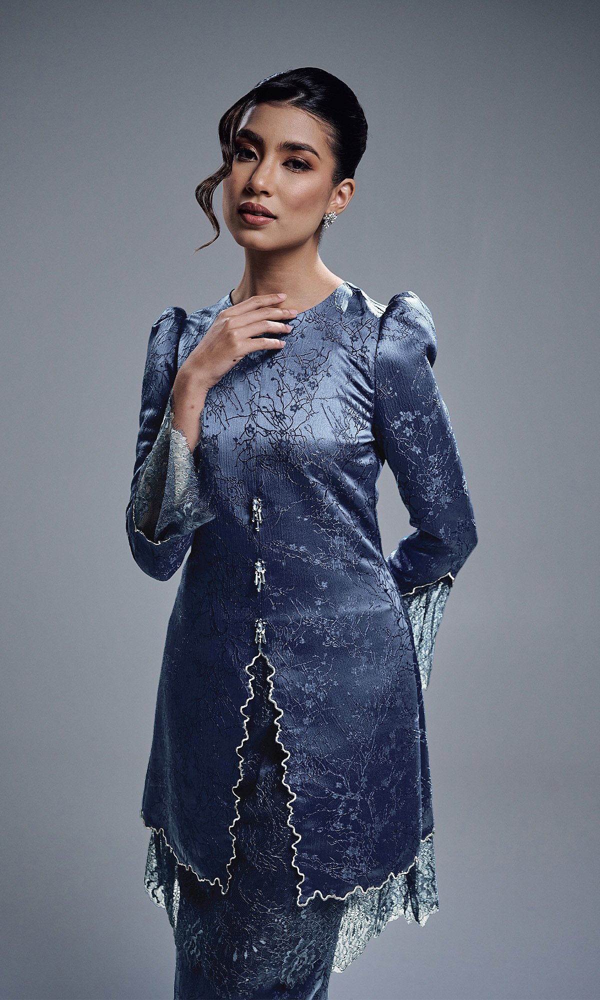ELVARIN KURUNG - ASH BLUE