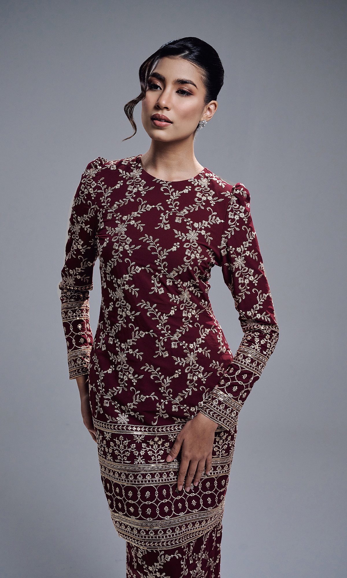 ARISYA KURUNG - BURGUNDY